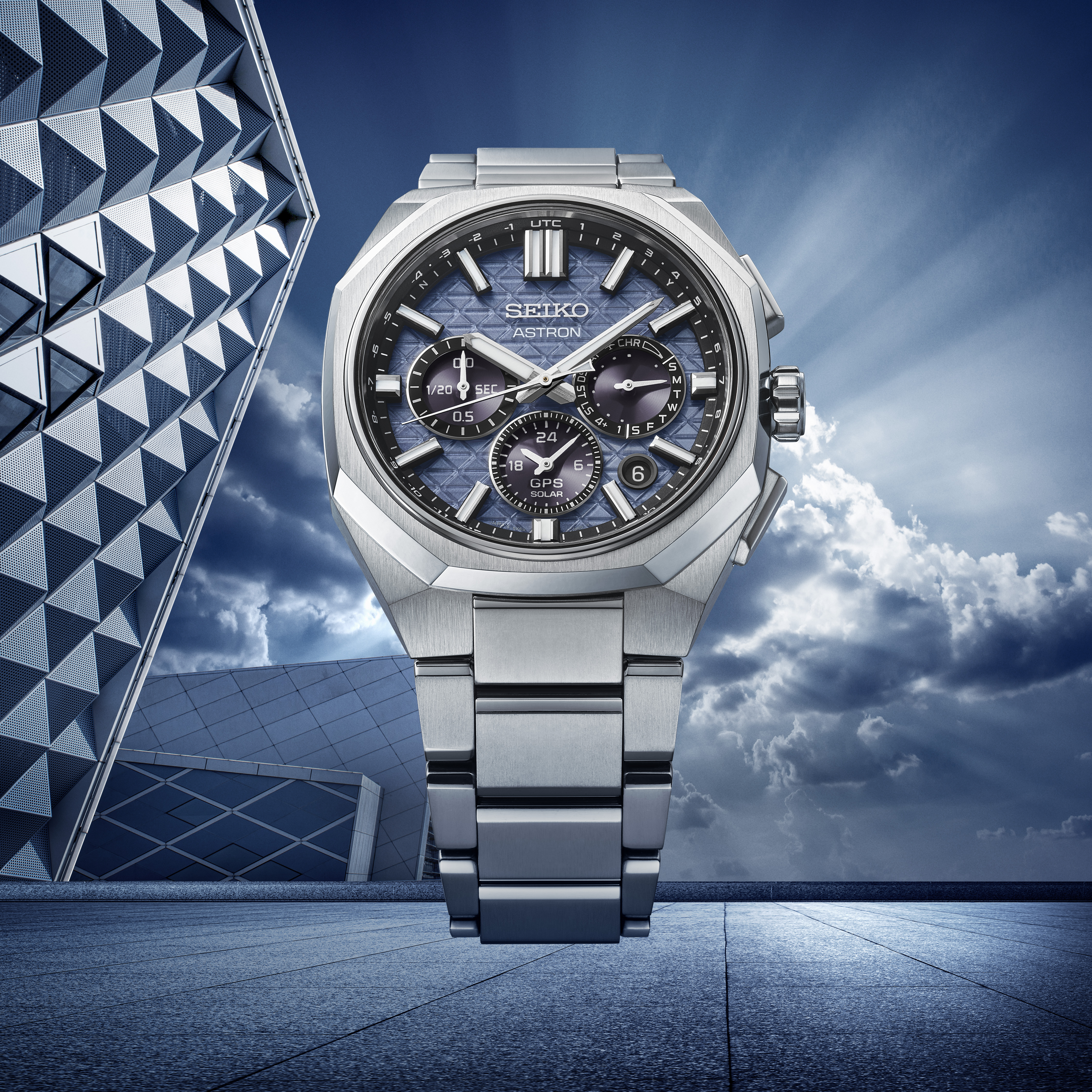 שעון Seiko Astron GPS Solar Dual-Time Chronograph 