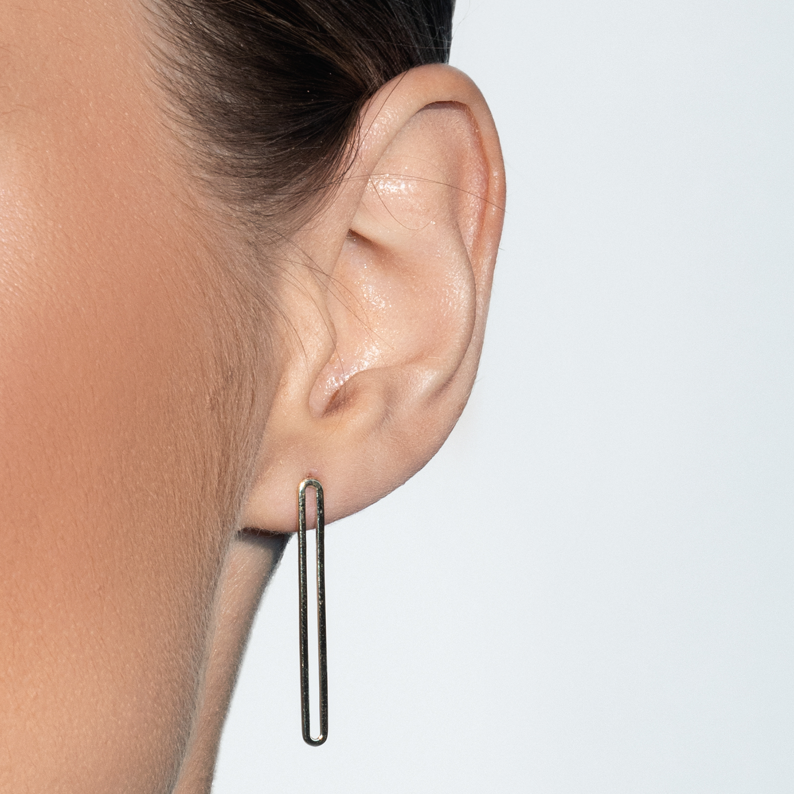 עגילי LINK חולית זהב ארוכה