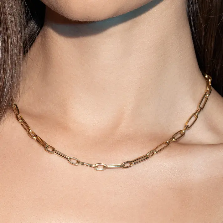 שרשרת חוליות מזהב 14K