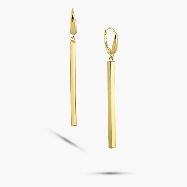 עגילי זהב 14K ארוכים