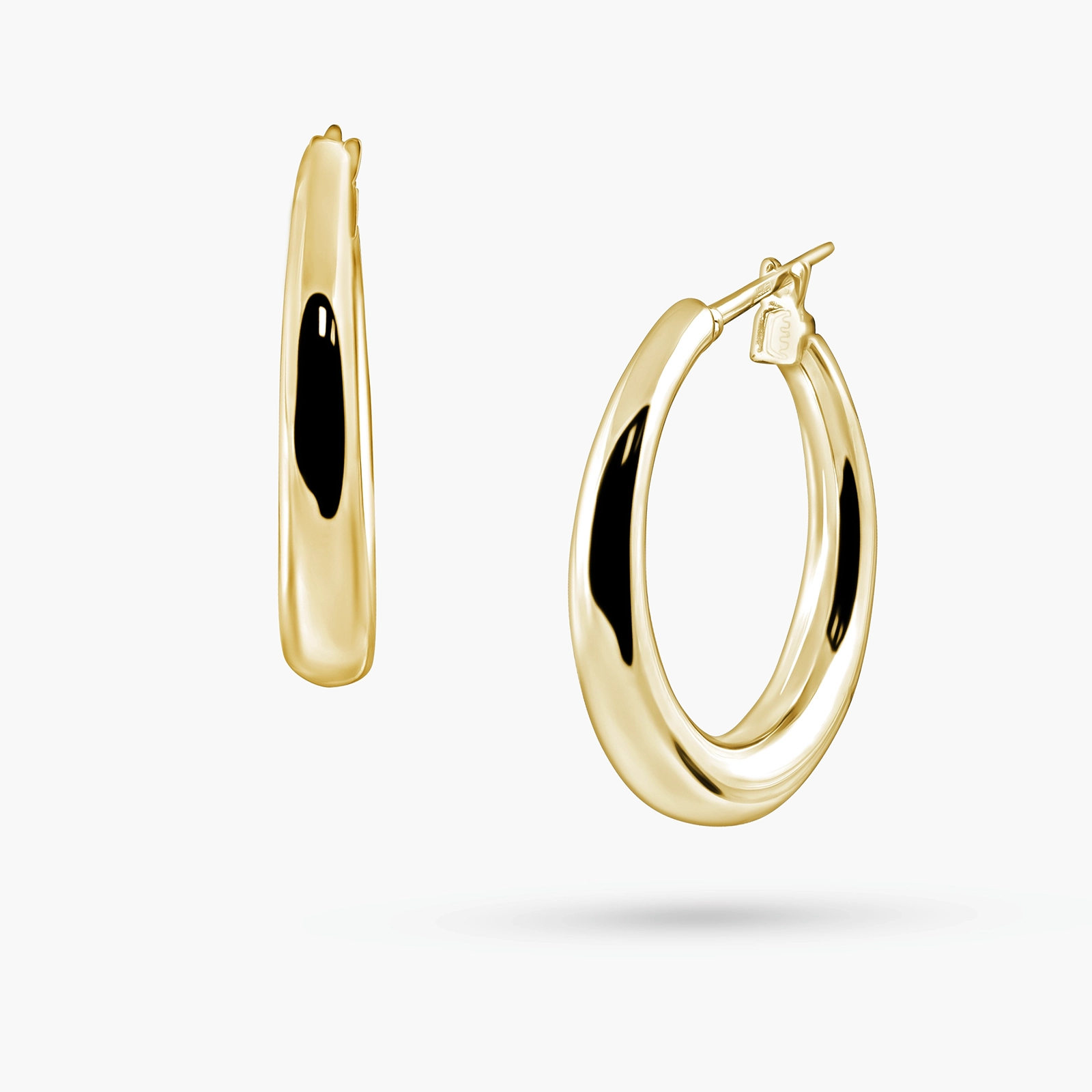 עגילי חישוק זהב 14K - קלאסיקה עם נוכחות