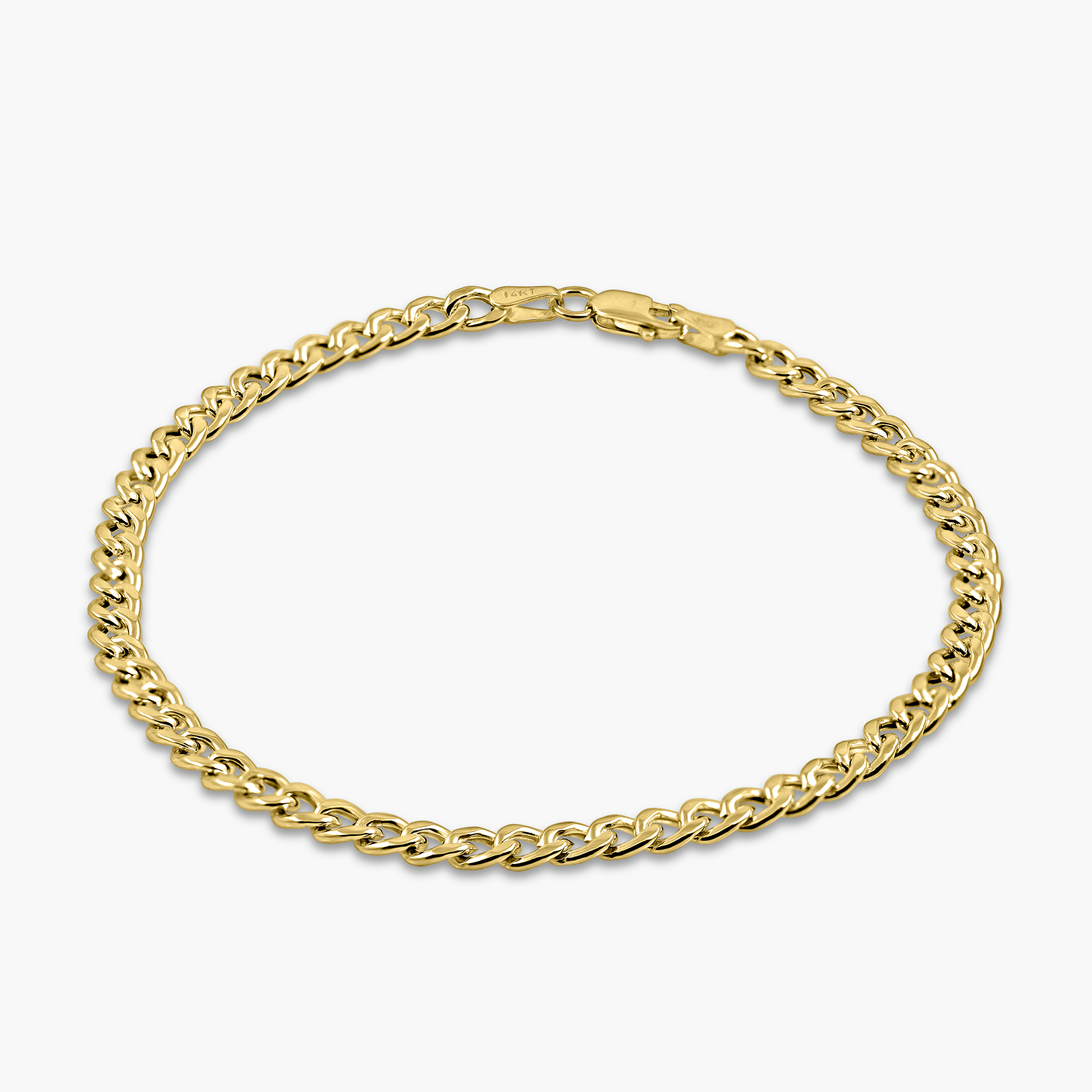 צמיד זהב 14K בעיצוב חוליות 20 ס"מ