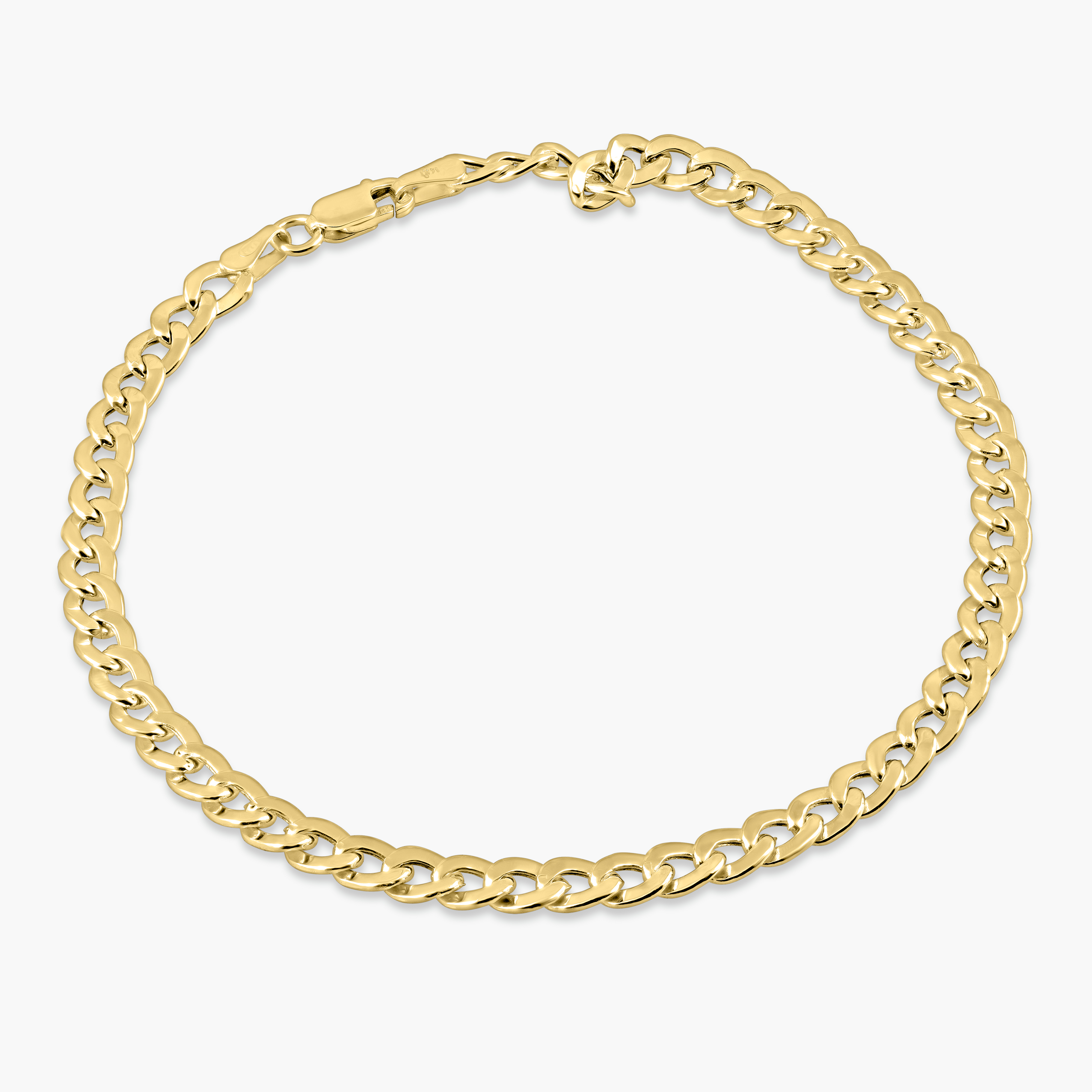 צמיד זהב 14K בעיצוב חוליות 20 ס"מ