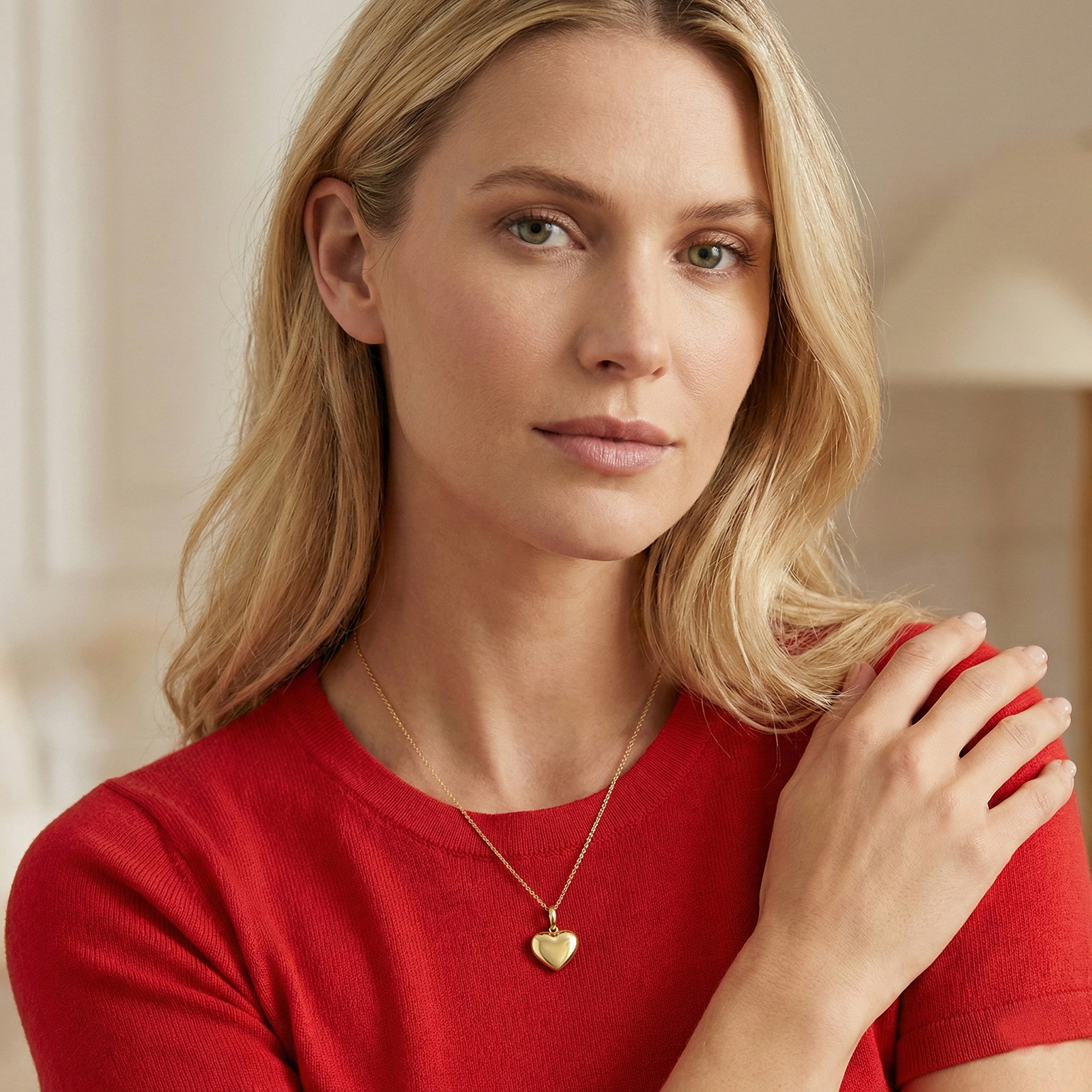 תליון זהב 14K בעיצוב לב