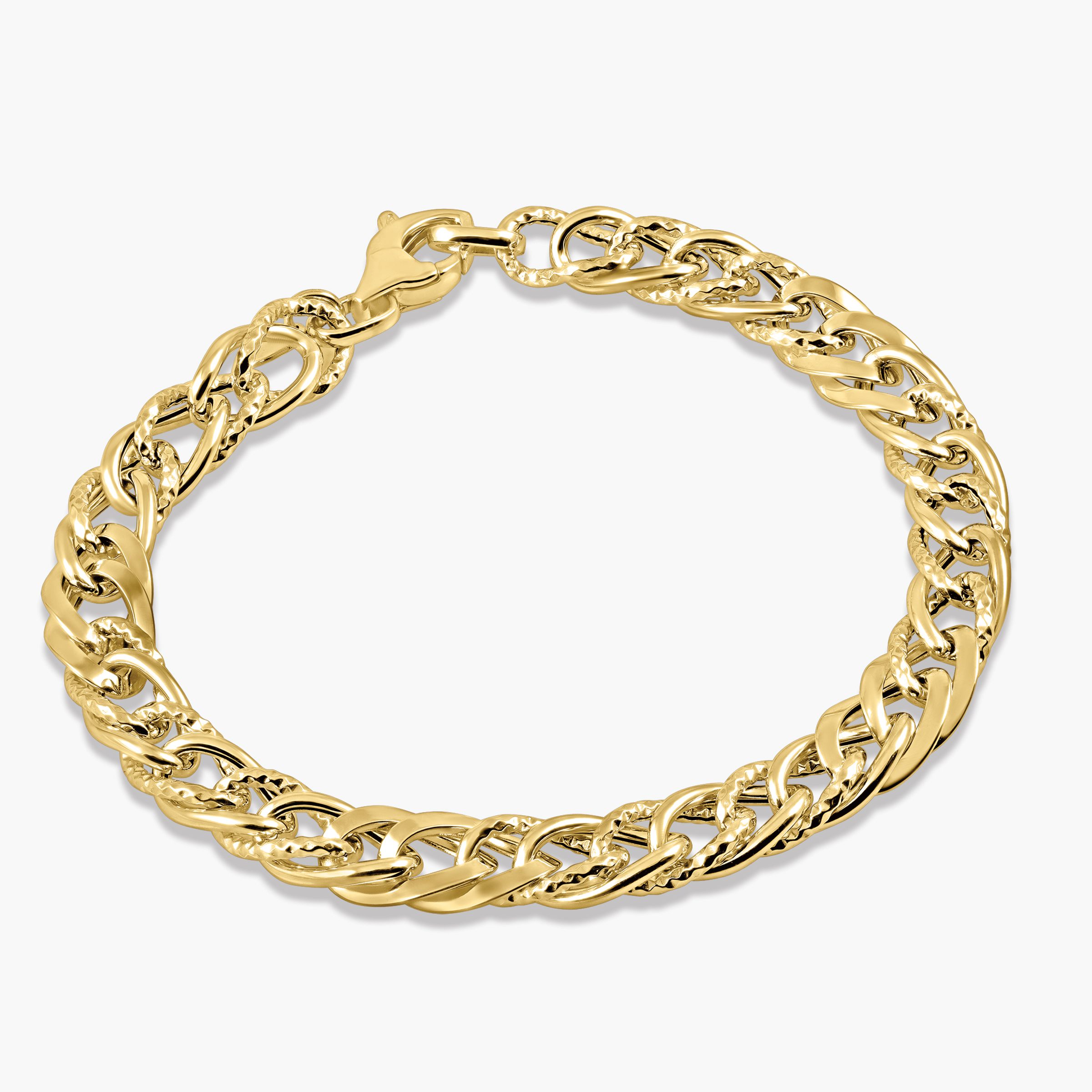 צמיד זהב 14K חוליות צמודות