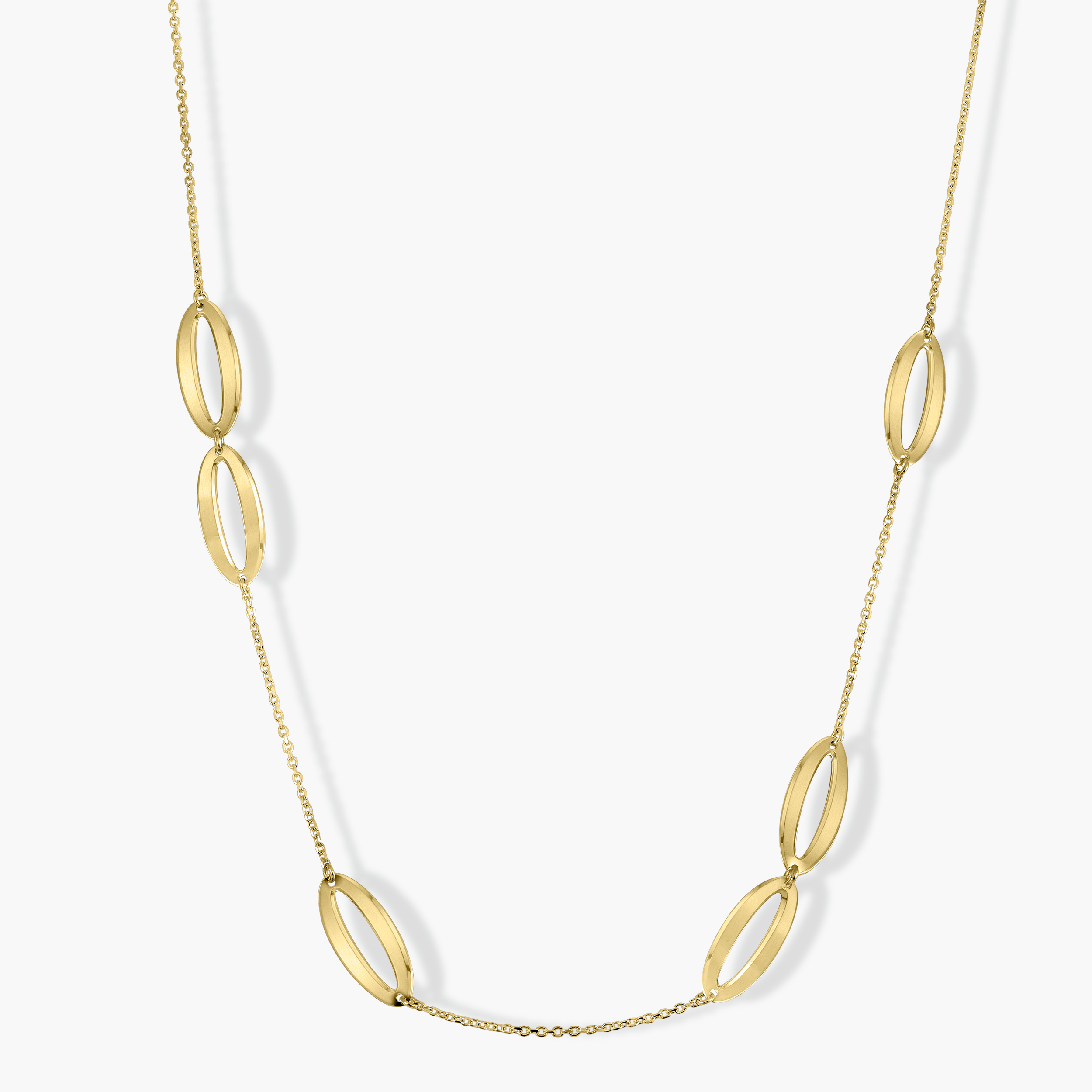 שרשרת זהב 14K עם חוליות אובליות עדינות