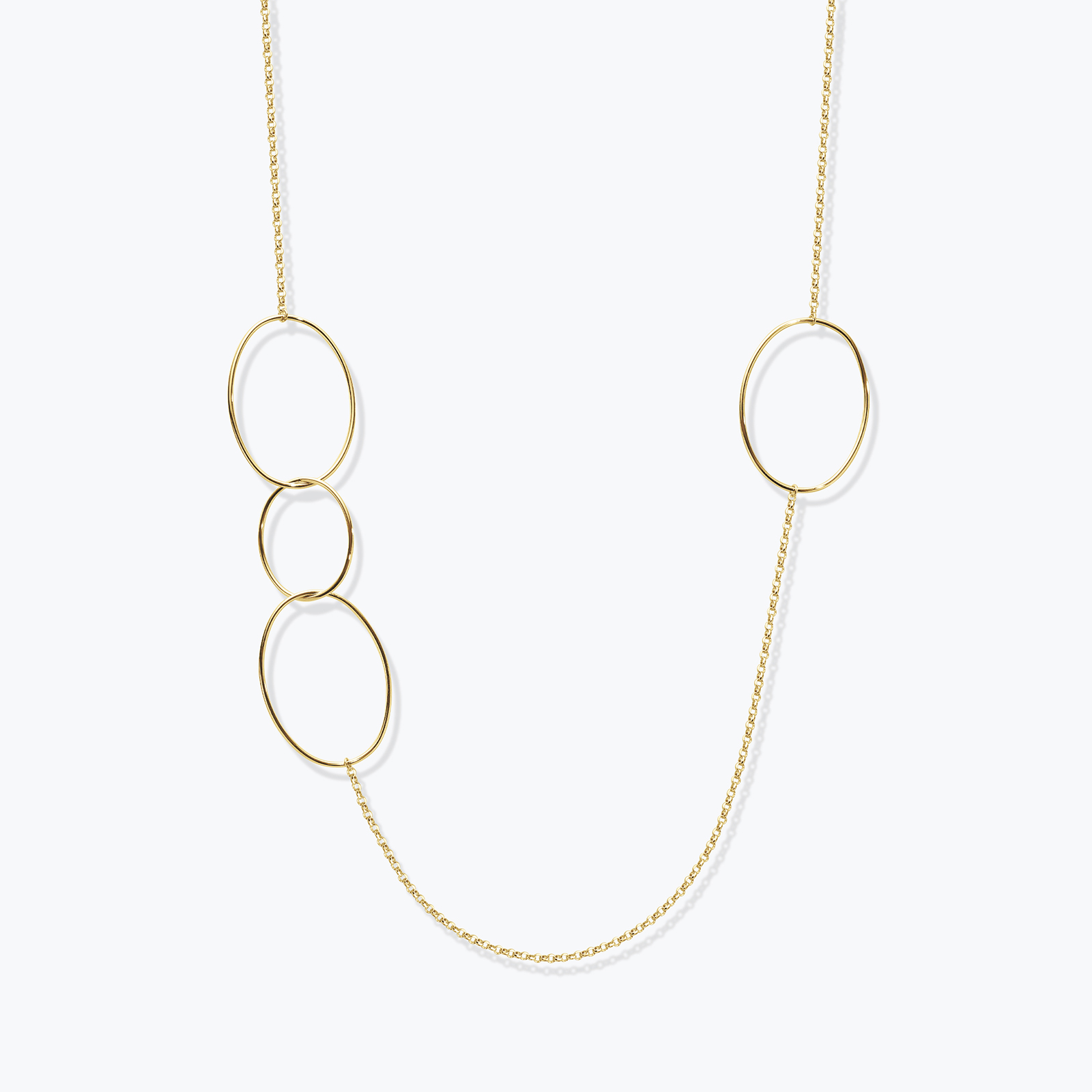 שרשרת זהב 14K עם חוליות אובליות