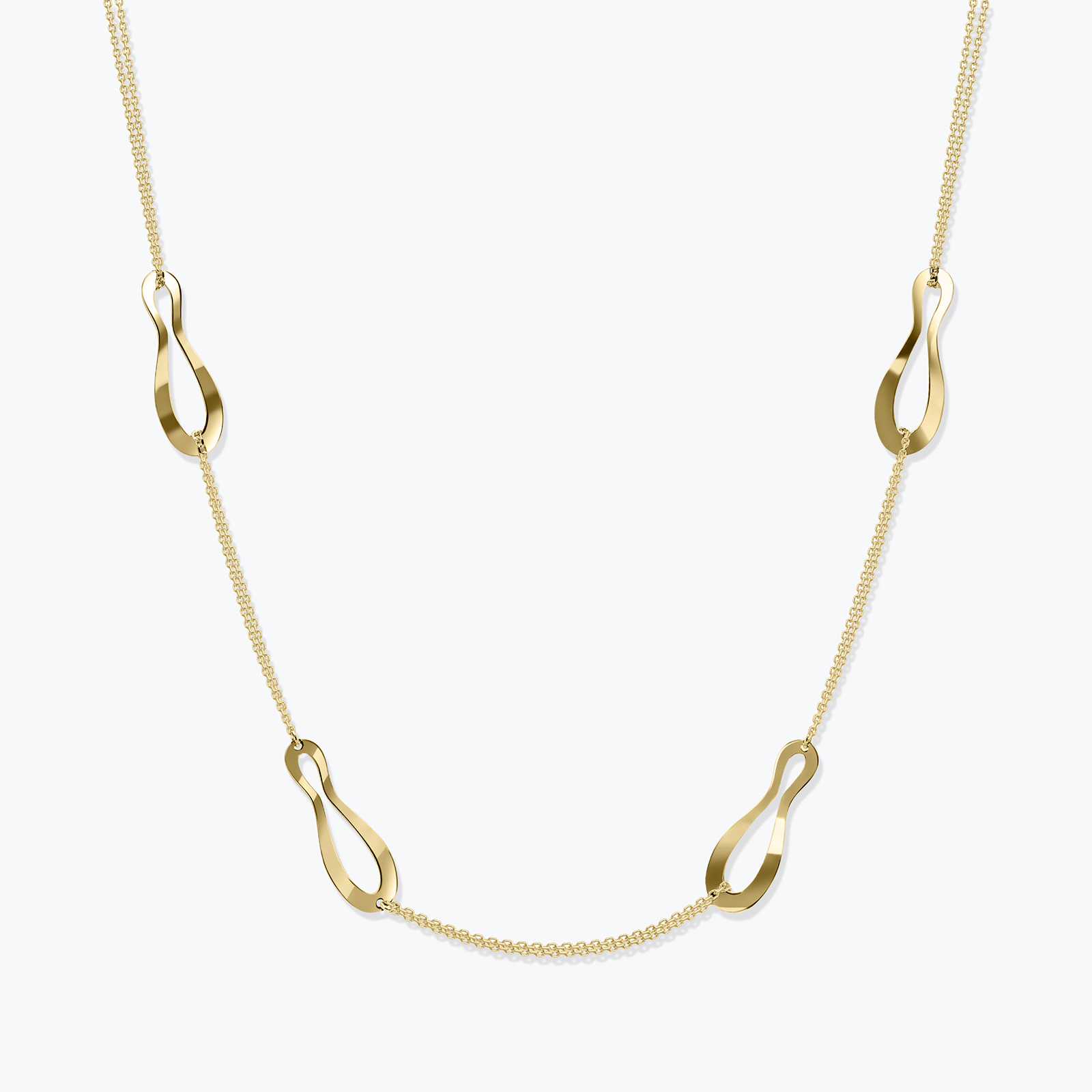 שרשרת זהב 14K עם חוליות דקורטיביות