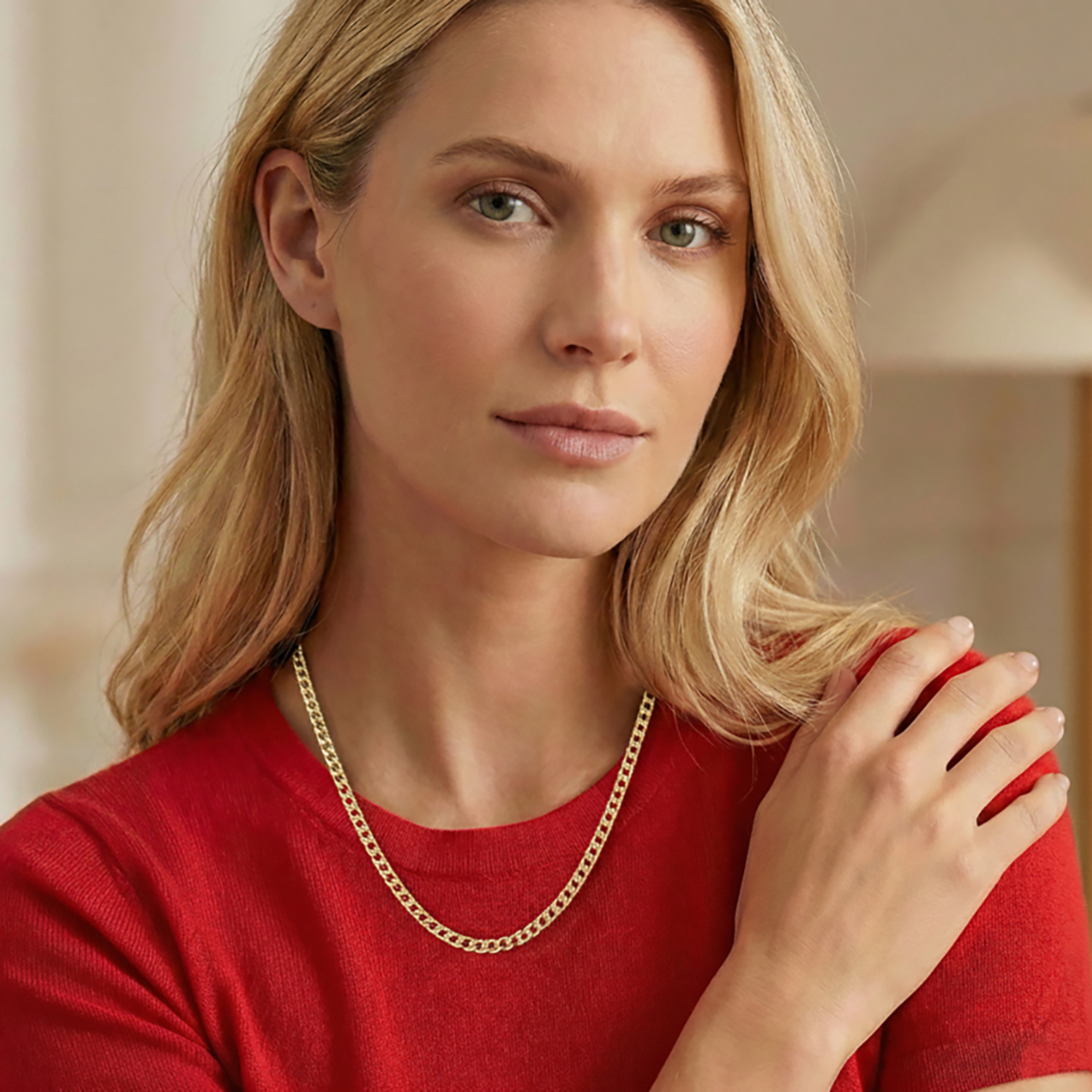 שרשרת זהב 14K בעיצוב חוליות