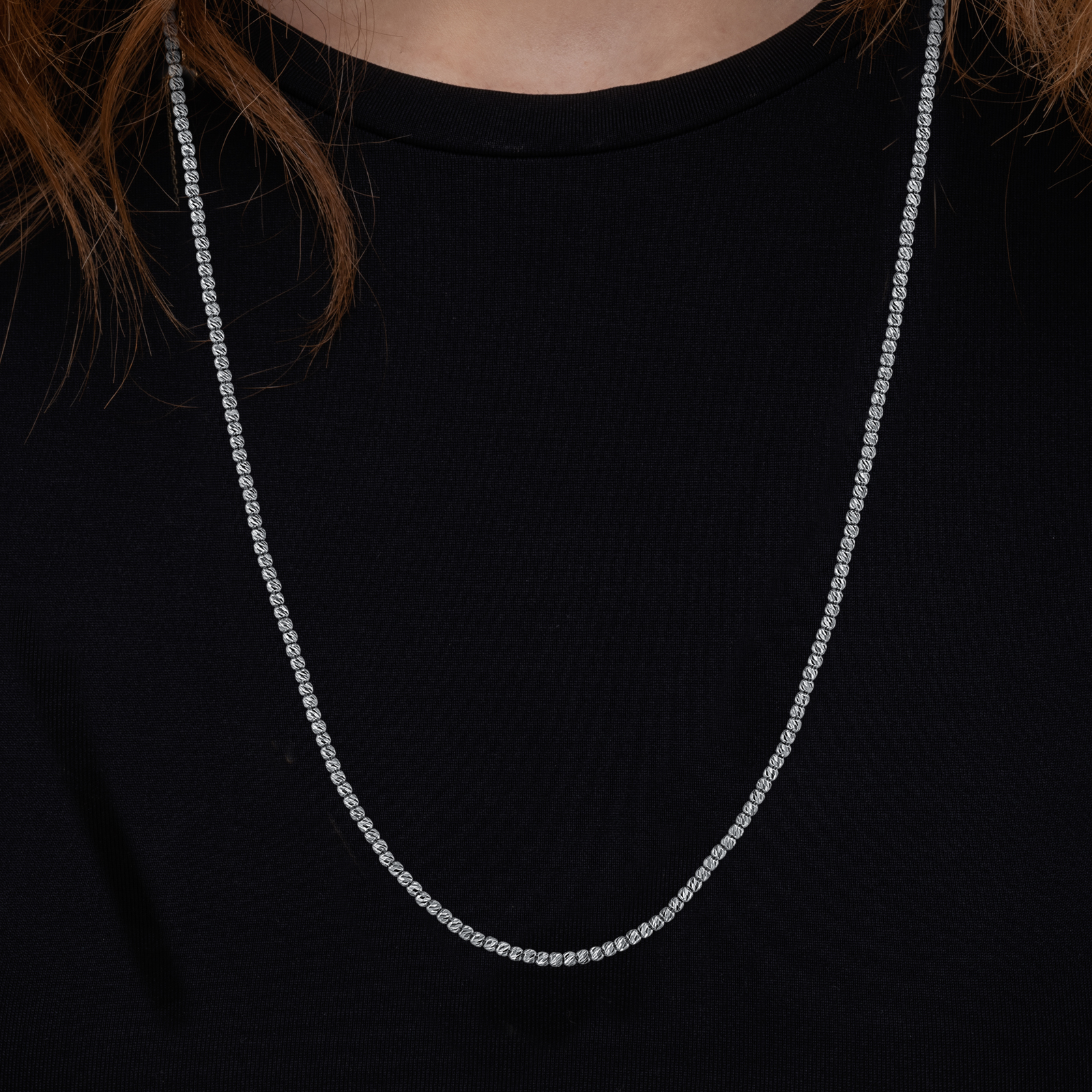 שרשרת חרוזי זהב באורך 45 ס"מ