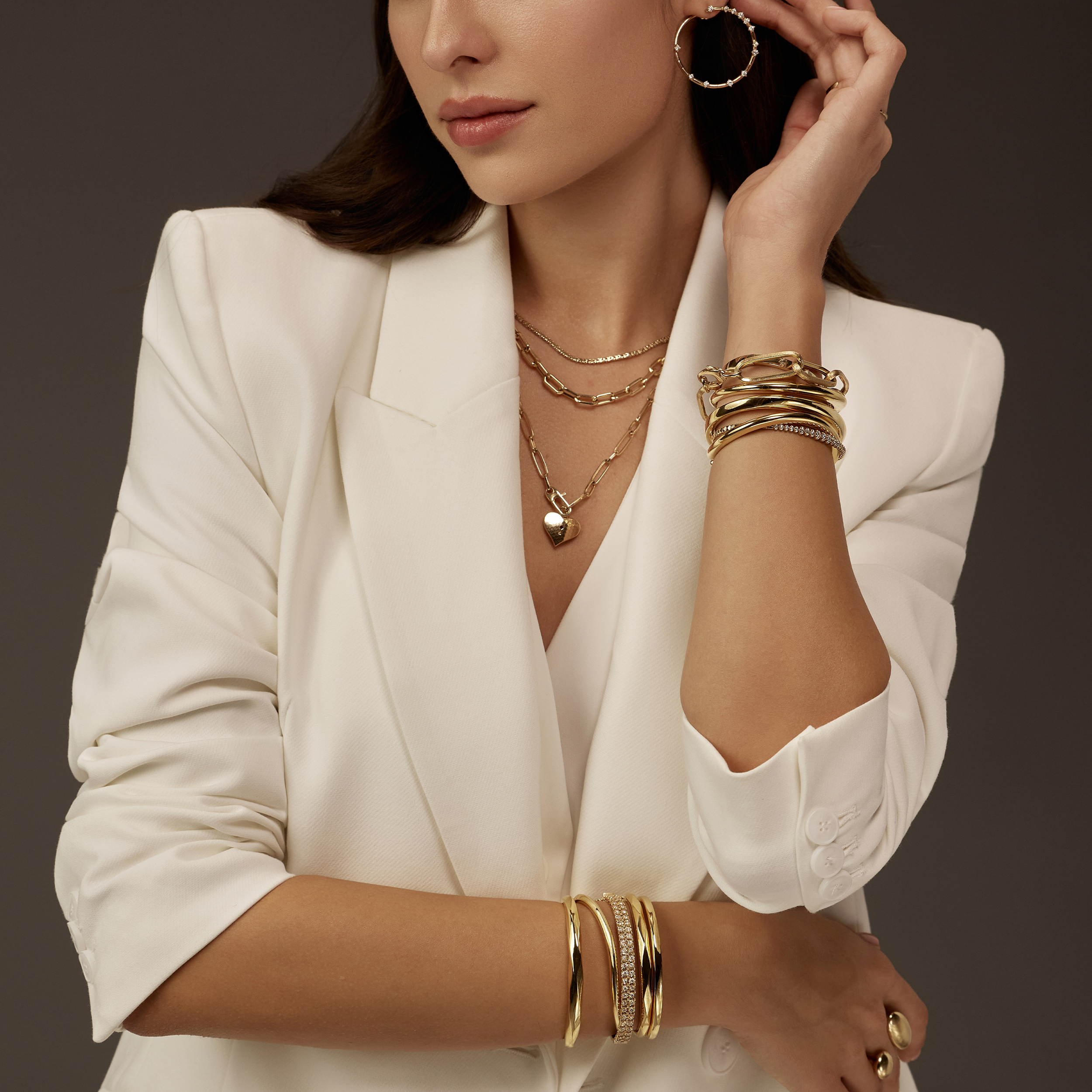 צמיד זהב קשיח- גמיש מקולקצית ORO VIVA