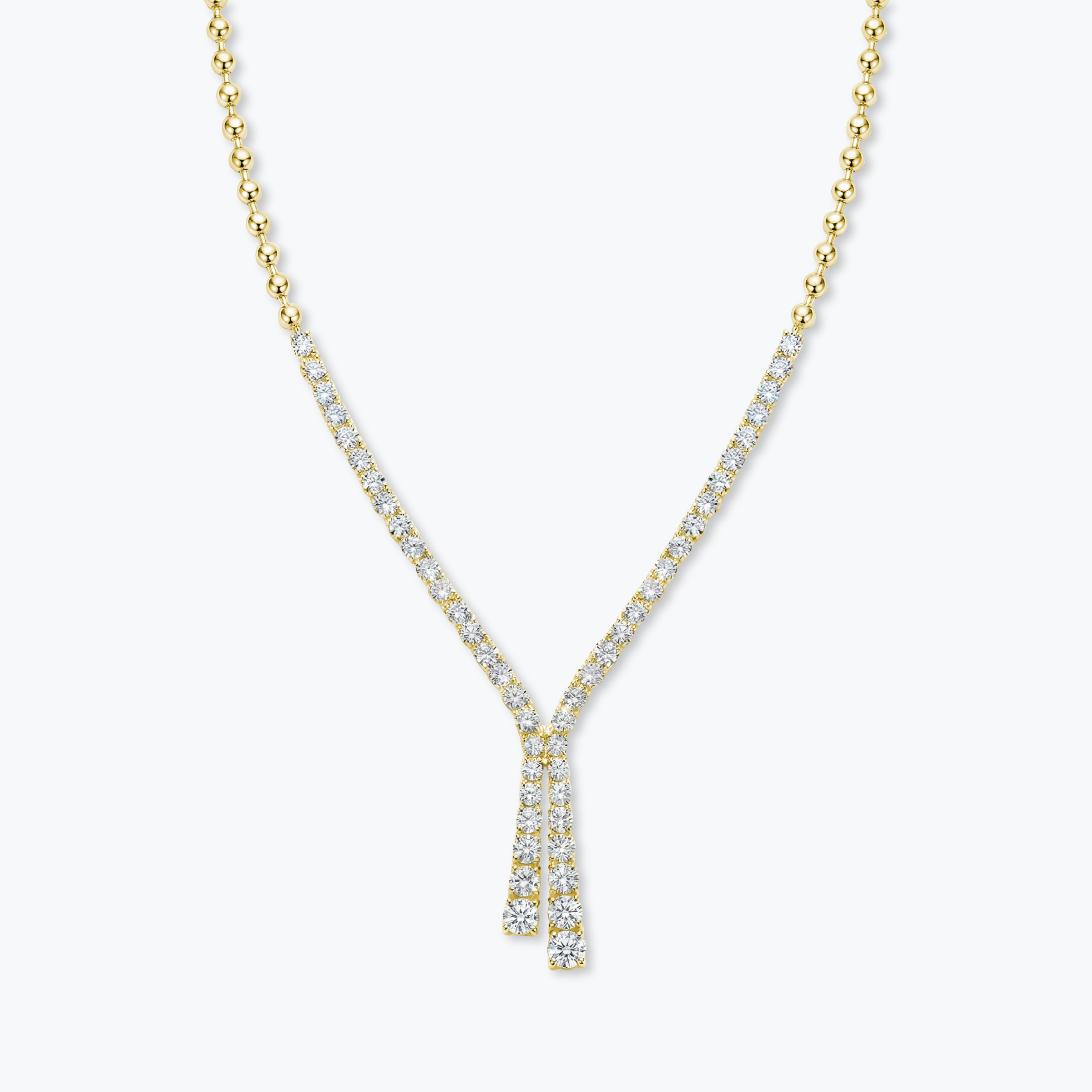 שרשרת זהב 14K משובצת יהלומים