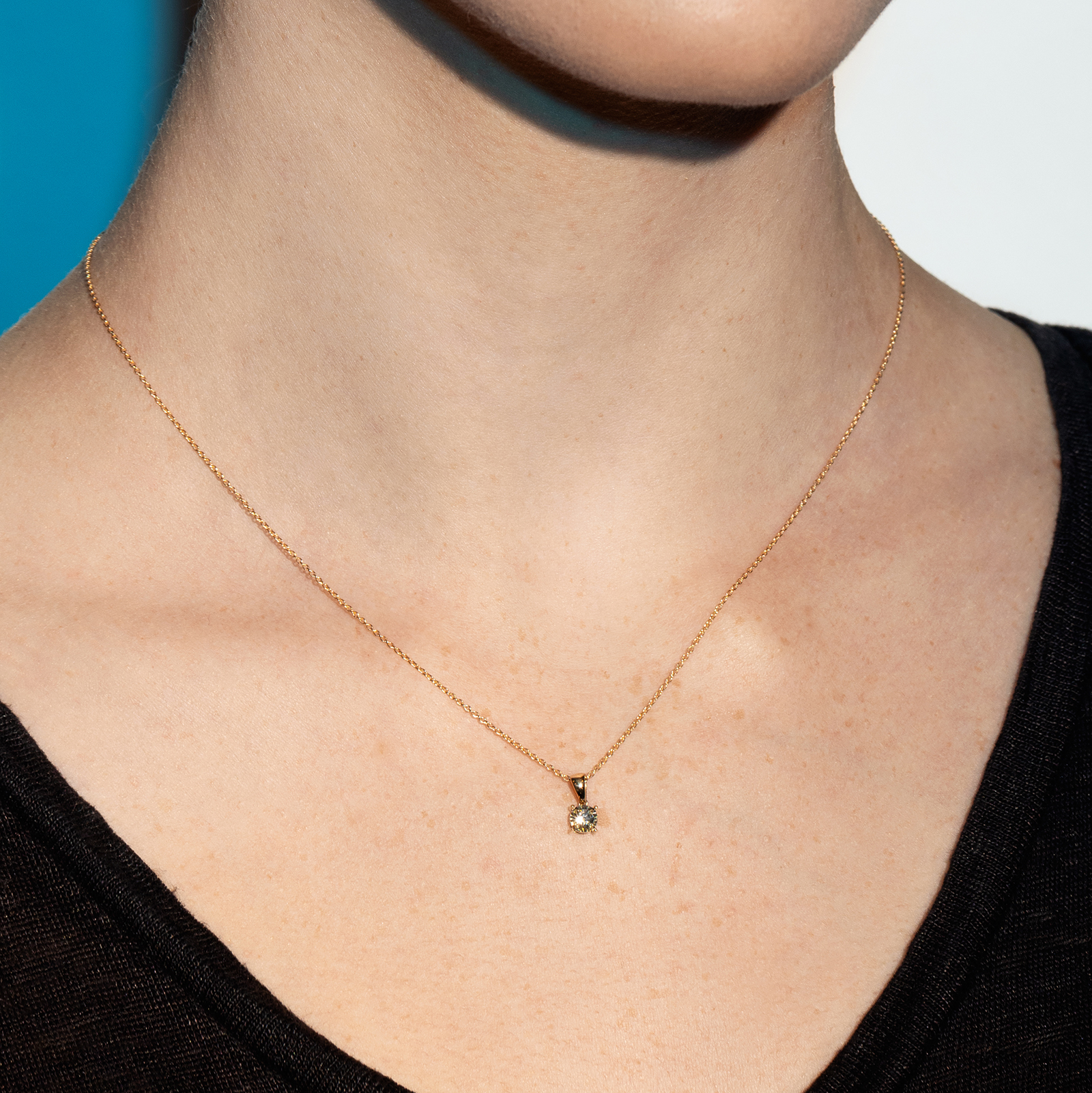 תליון יהלום סוליטר