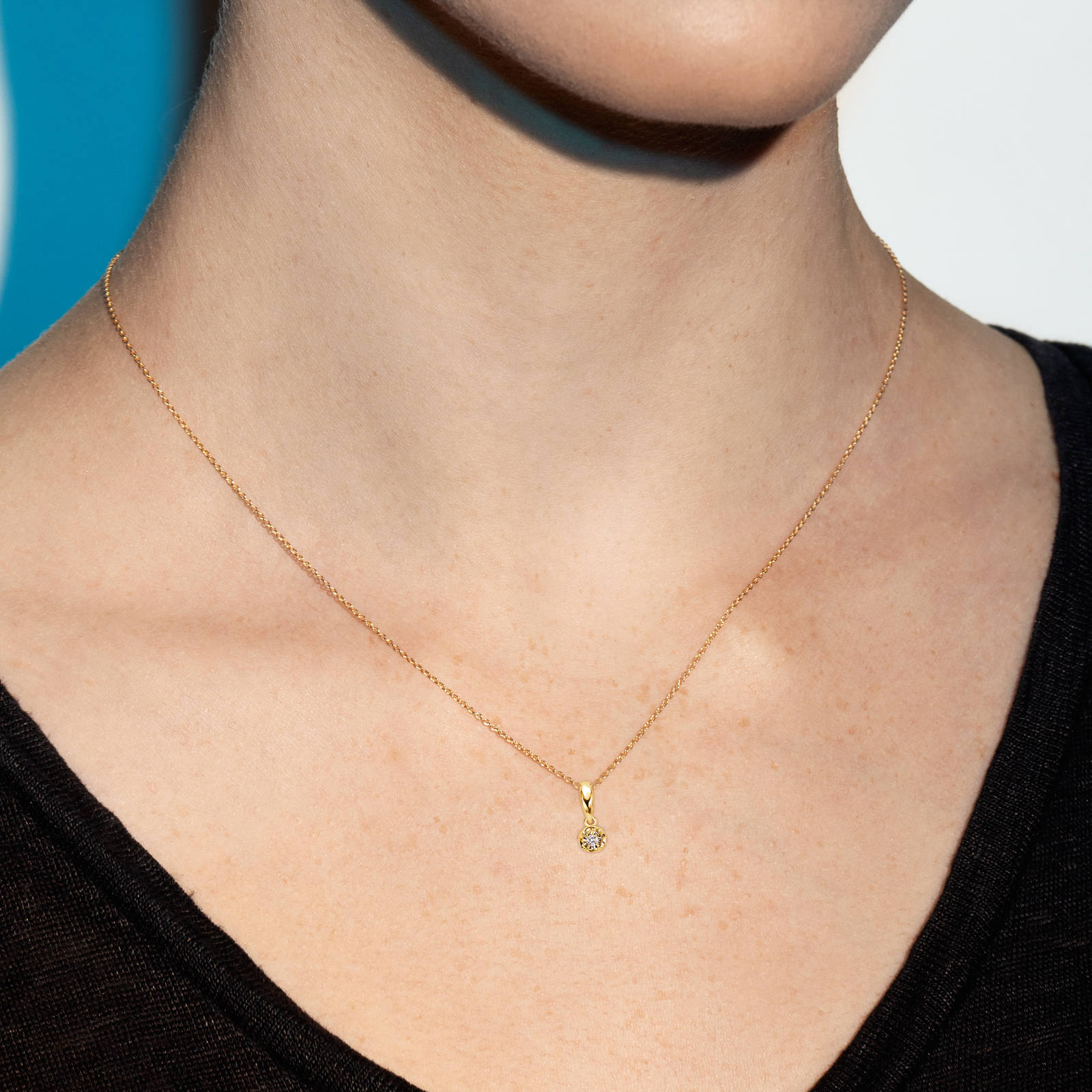 תליון יהלום סוליטר