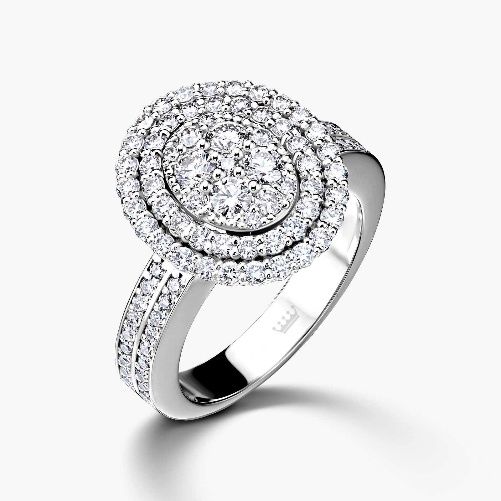 טבעת זהב משובצת 94 יהלומים