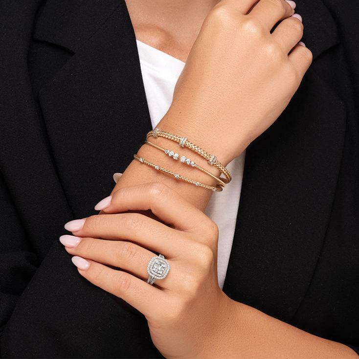 טבעת 100 היהלומים