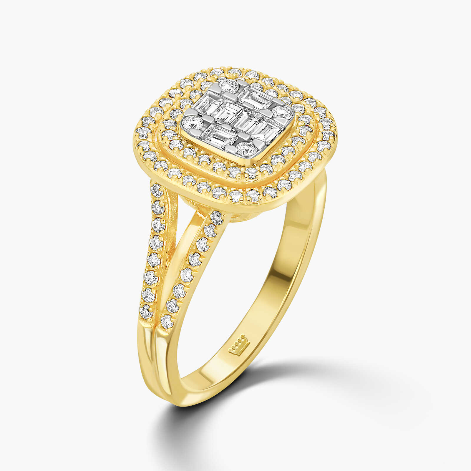 טבעת 100 יהלומים