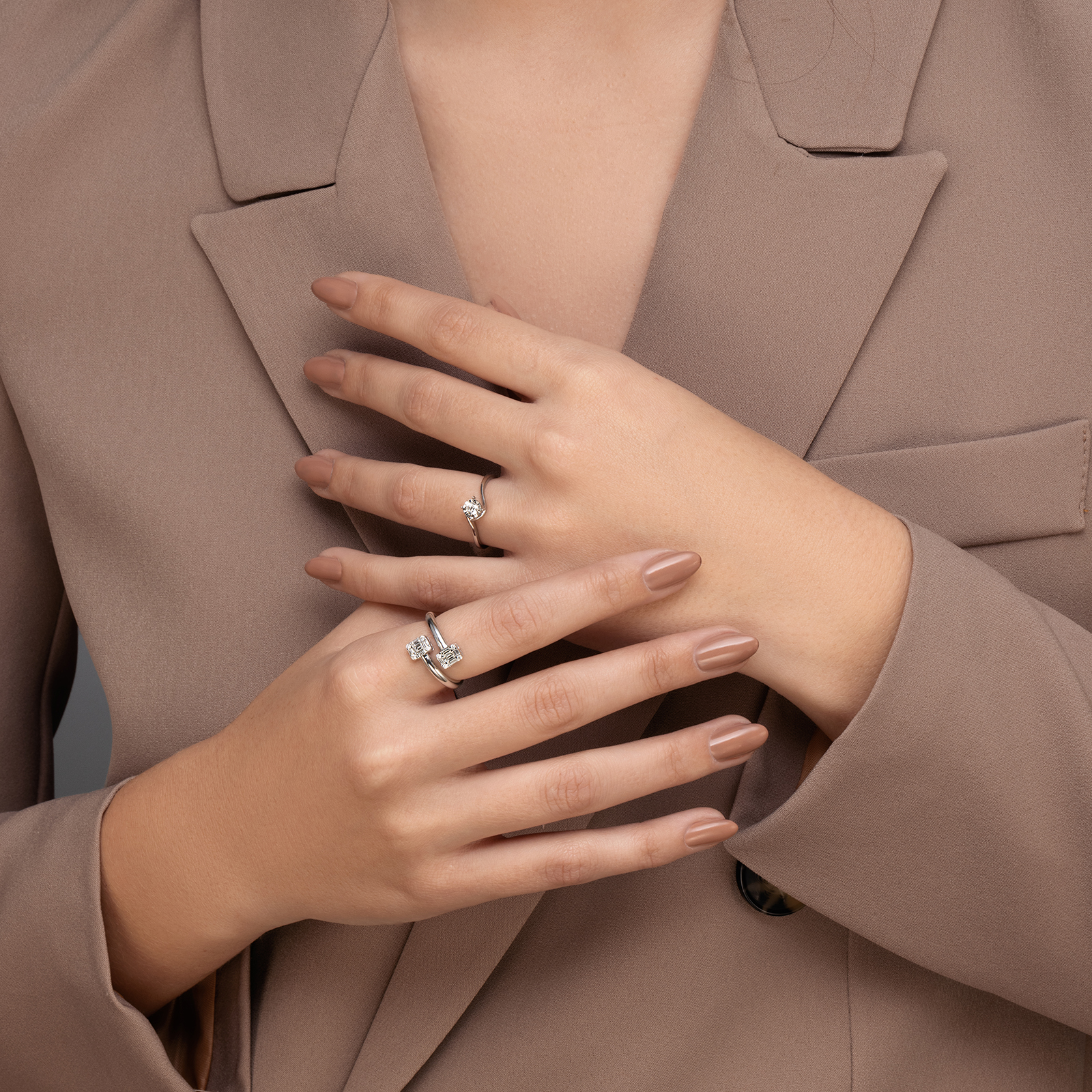 טבעת יהלומים מתלפפת