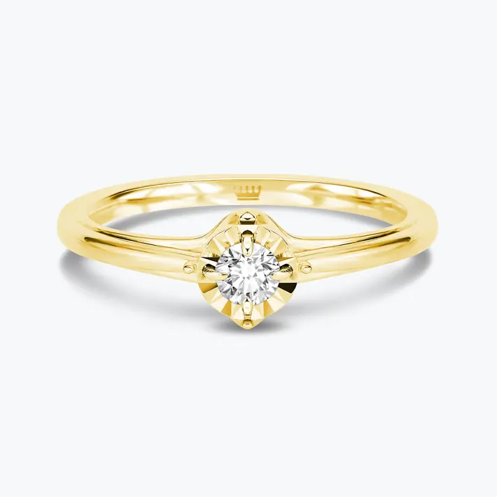 טבעת יהלום סוליטר