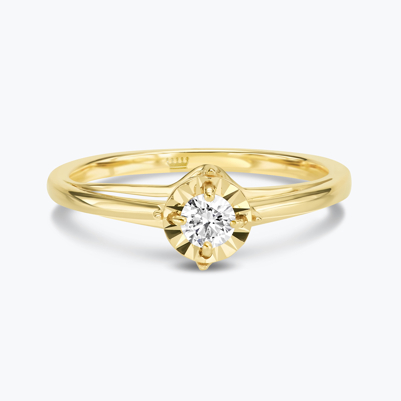 טבעת יהלום סוליטר