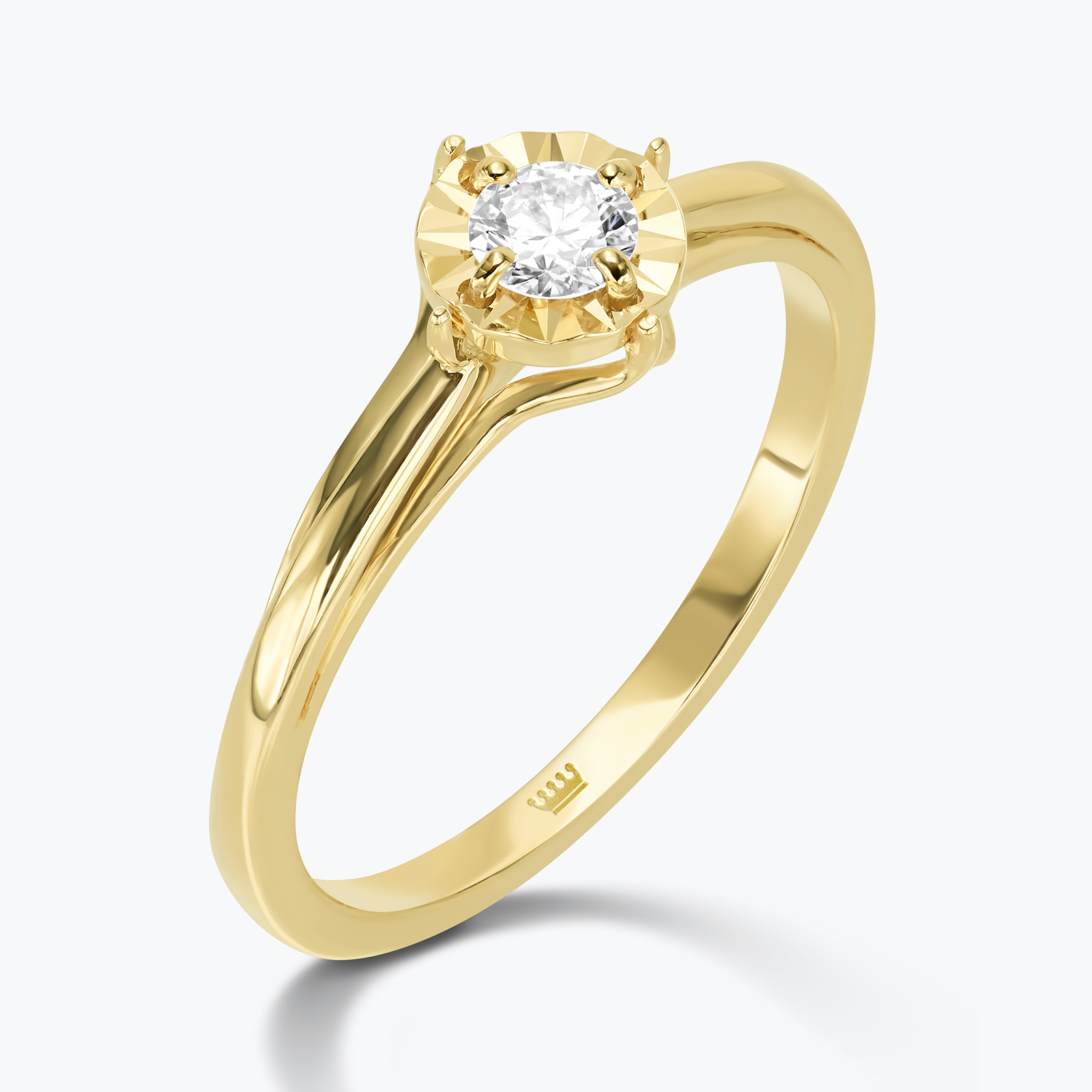 טבעת יהלום סוליטר