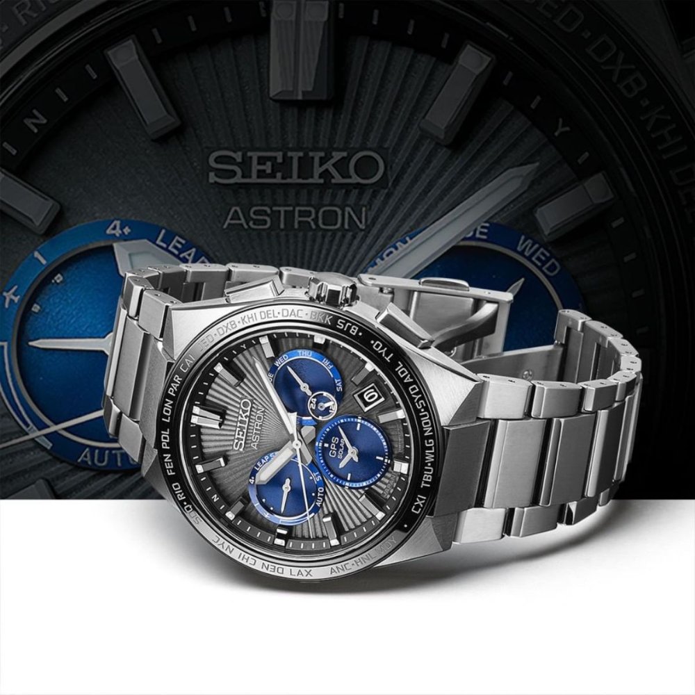 שעון Seiko Astron GPS Solar בעיצוב ספורטיבי