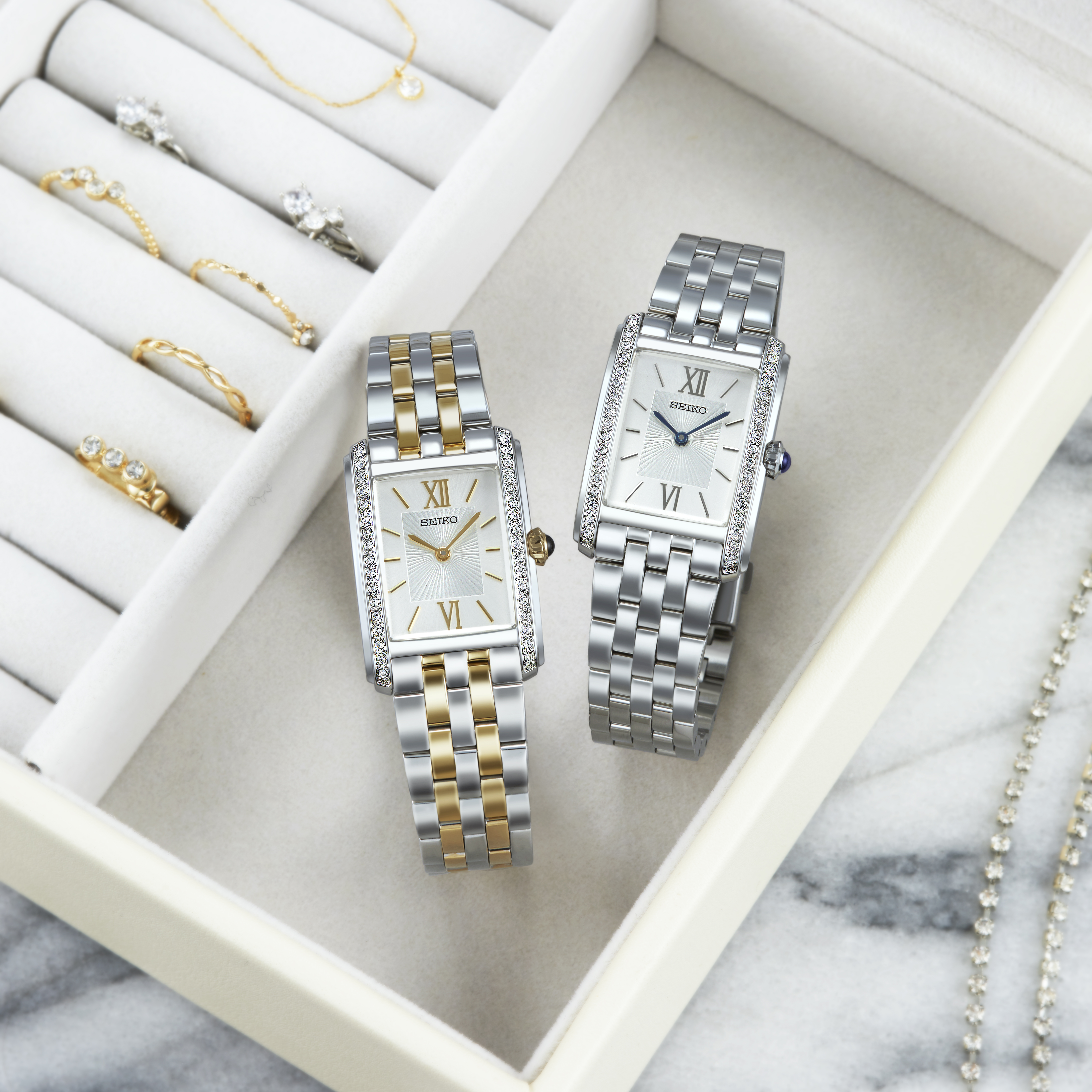 שעון SEIKO נשים מלבני