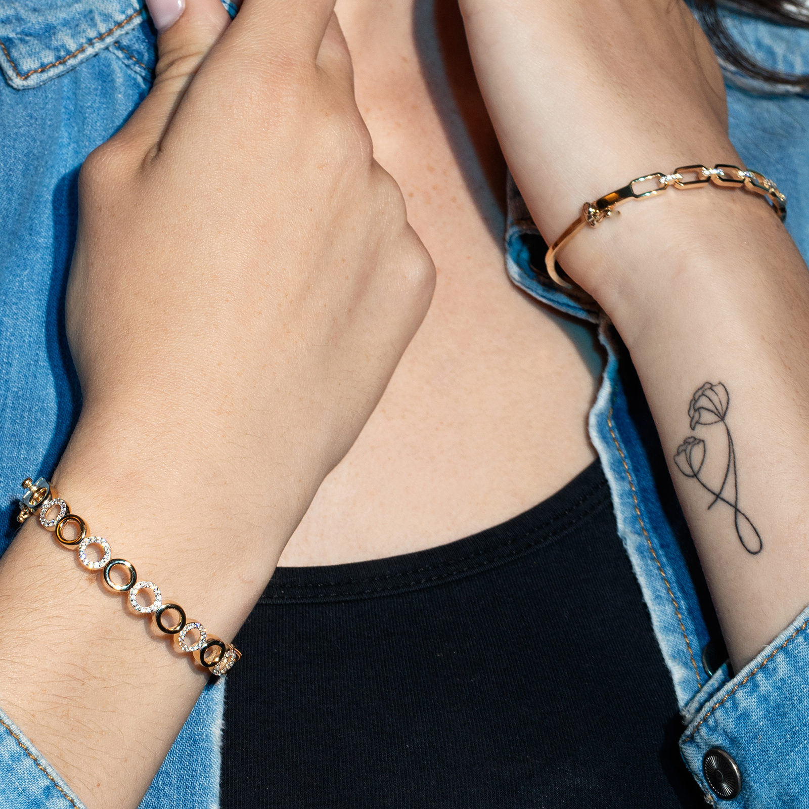 צמיד זהב קשיח קלייר