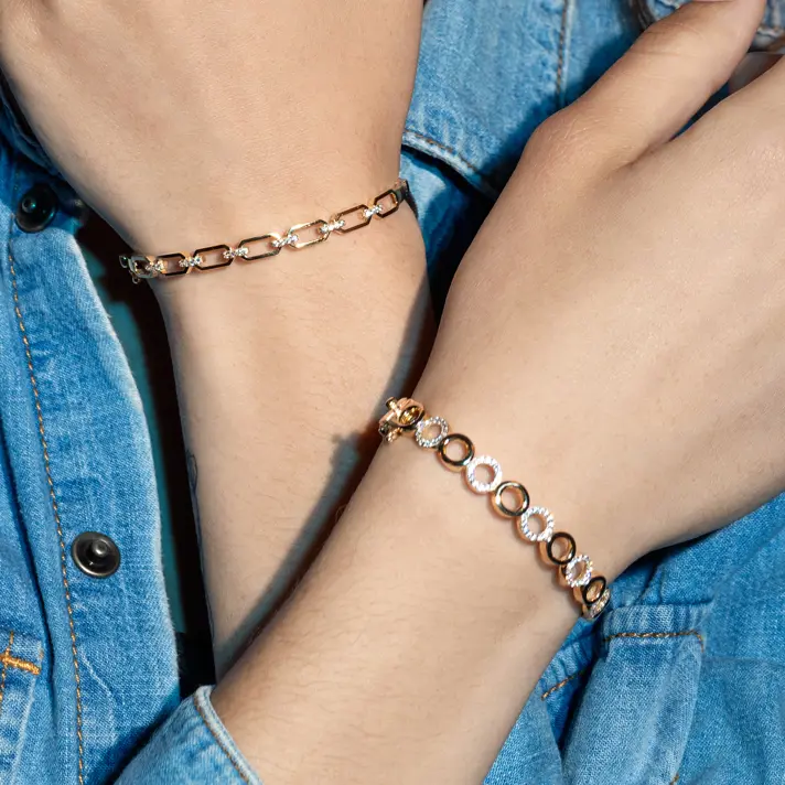 צמיד זהב קשיח קלייר