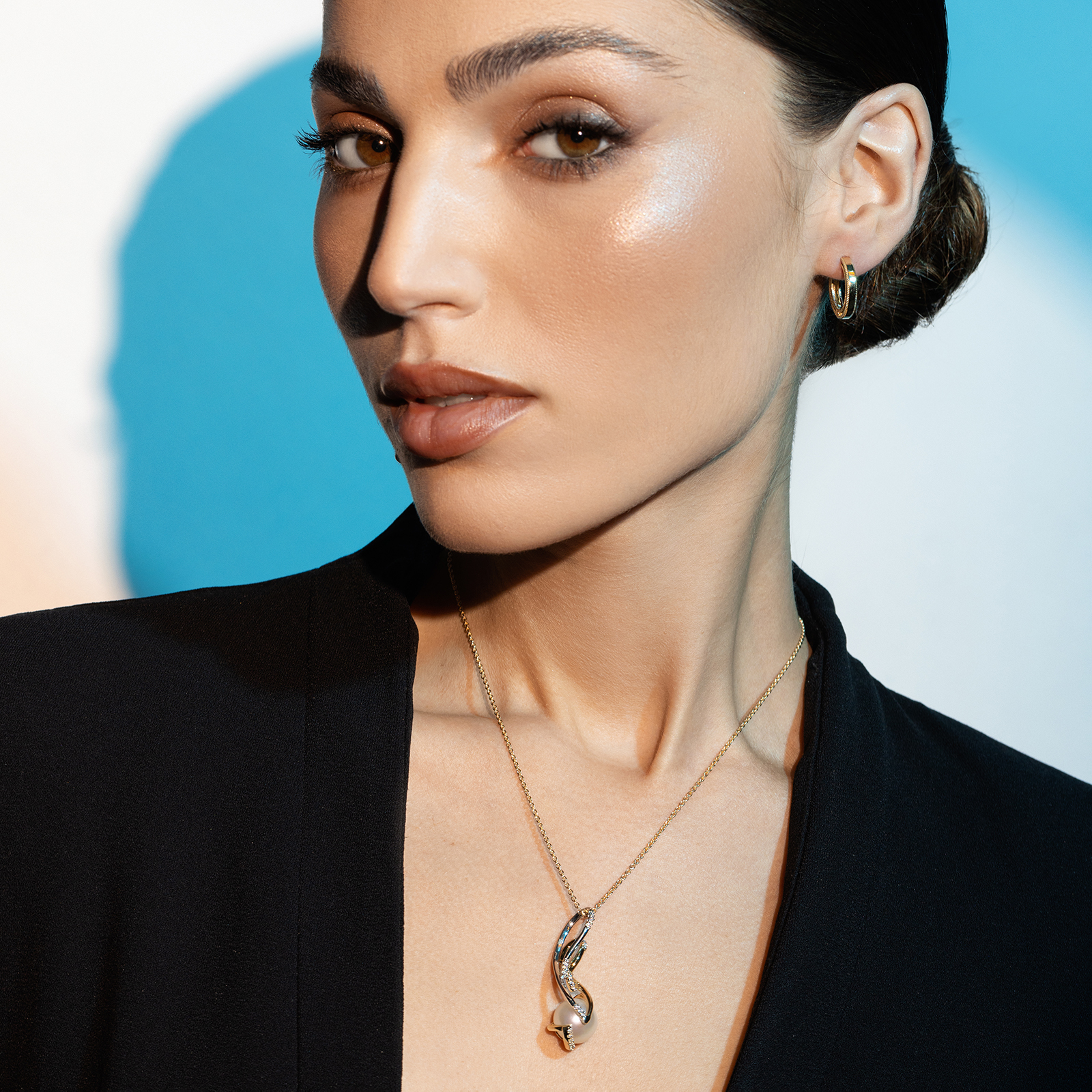 עגילי חישוק מזהב 14K