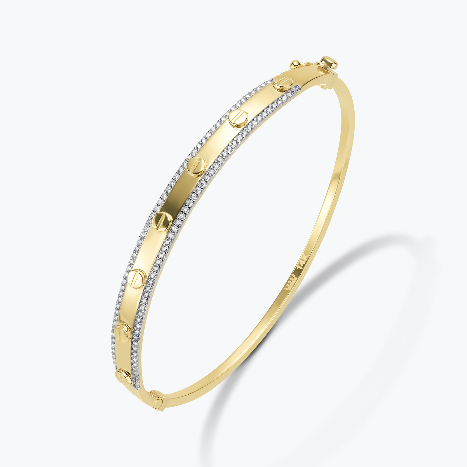 צמיד קשיח אליס משובץ זרקונים