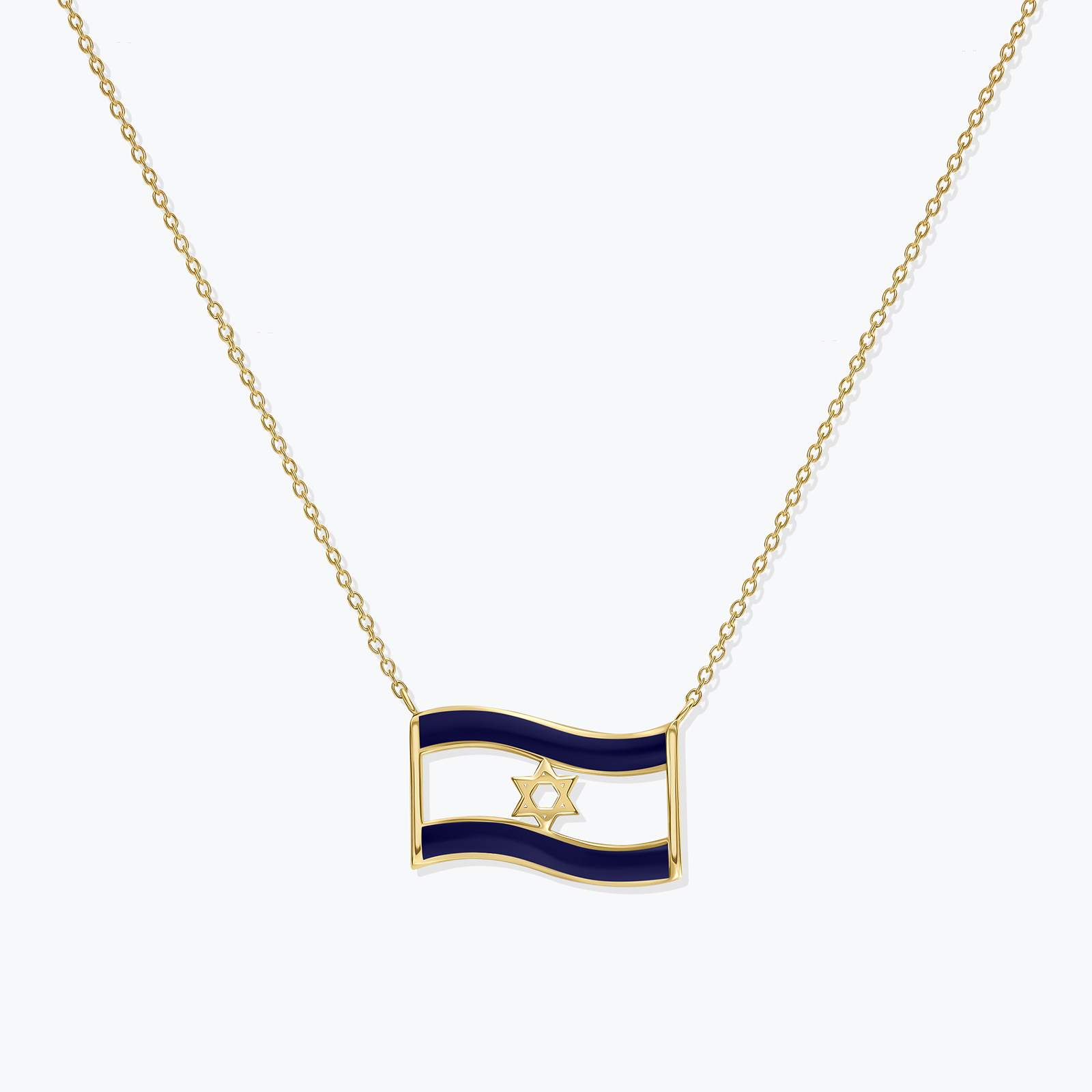 שרשרת מולדת עם תליון דגל ישראל