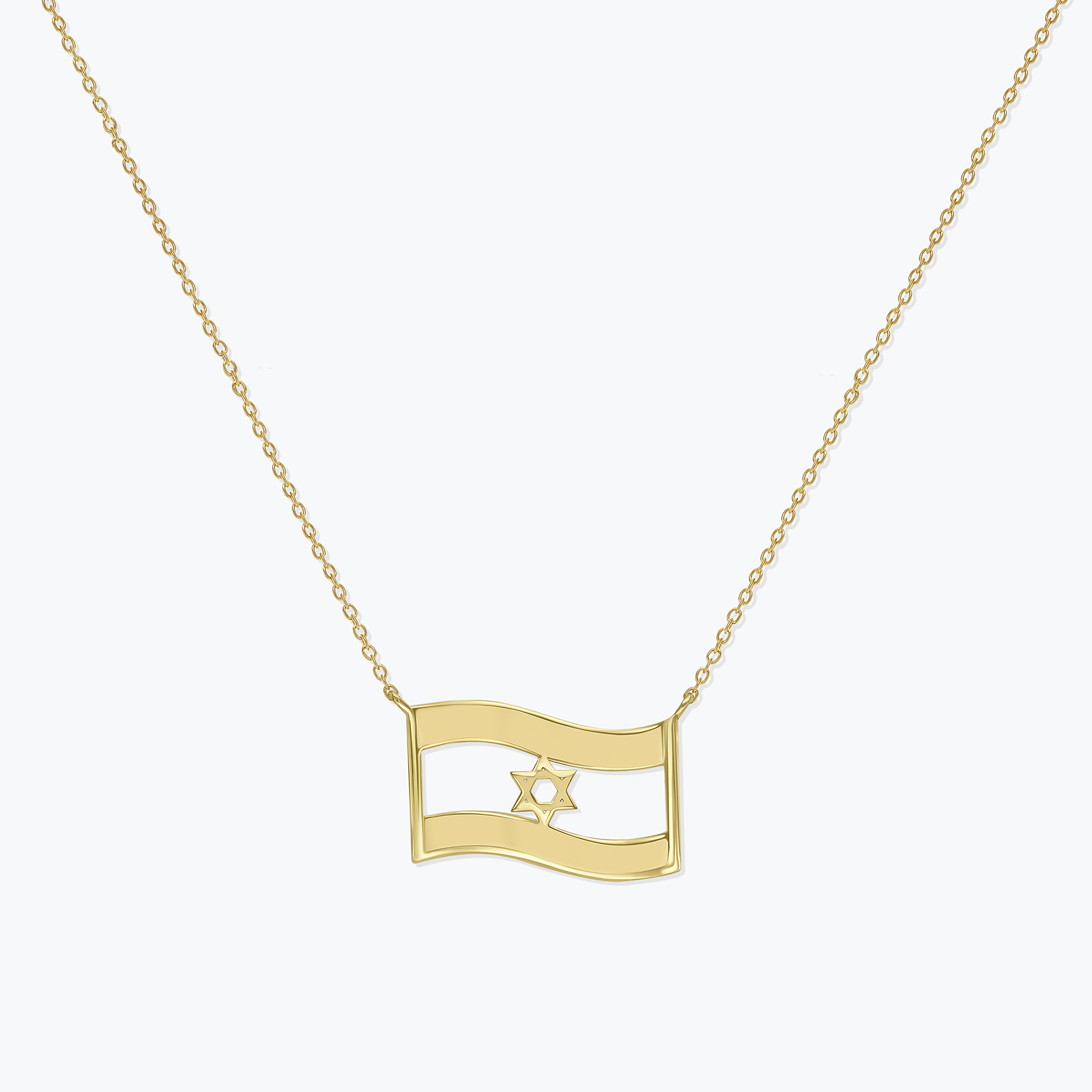 שרשרת מולדת עם  תליון דגל ישראל