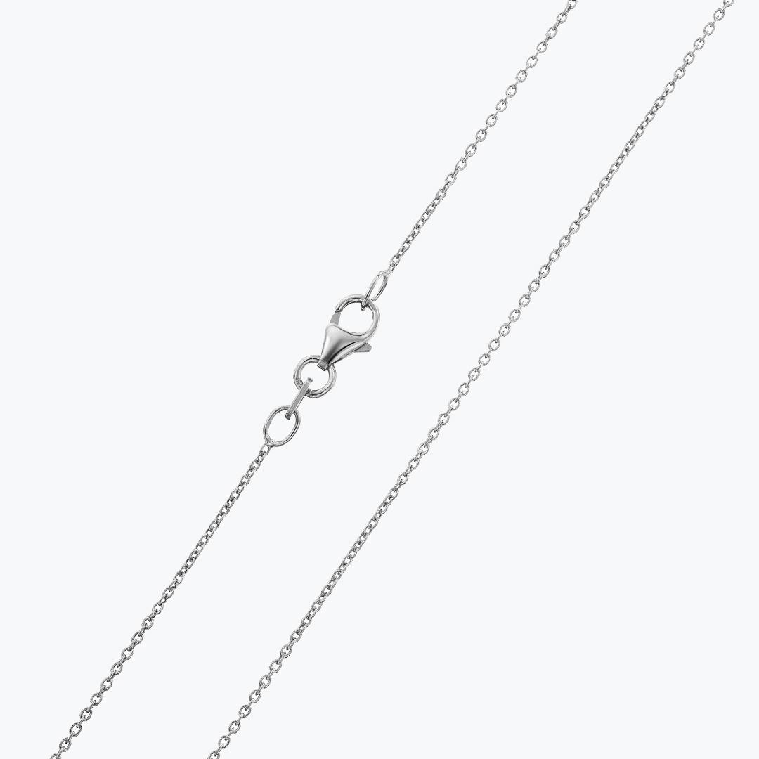 שרשרת זהב לבן לתליונים באורך 42 ס"מ