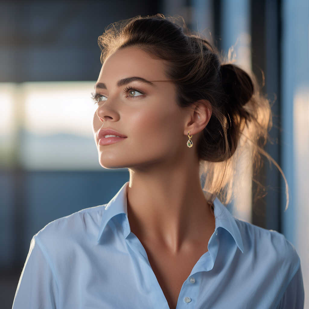 עגילי זהב בצורת טיפה בשיבוץ יהלומים ואמרלד