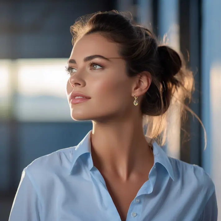 עגילי זהב בצורת טיפה בשיבוץ יהלומים ואמרלד