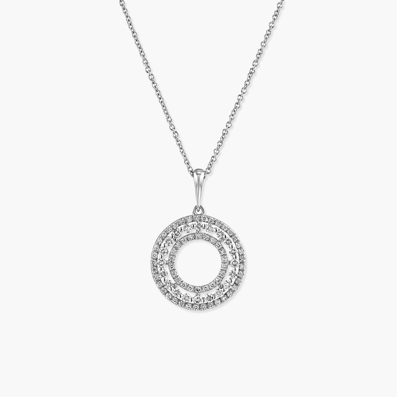 תליון זהב מעגלי היהלומים