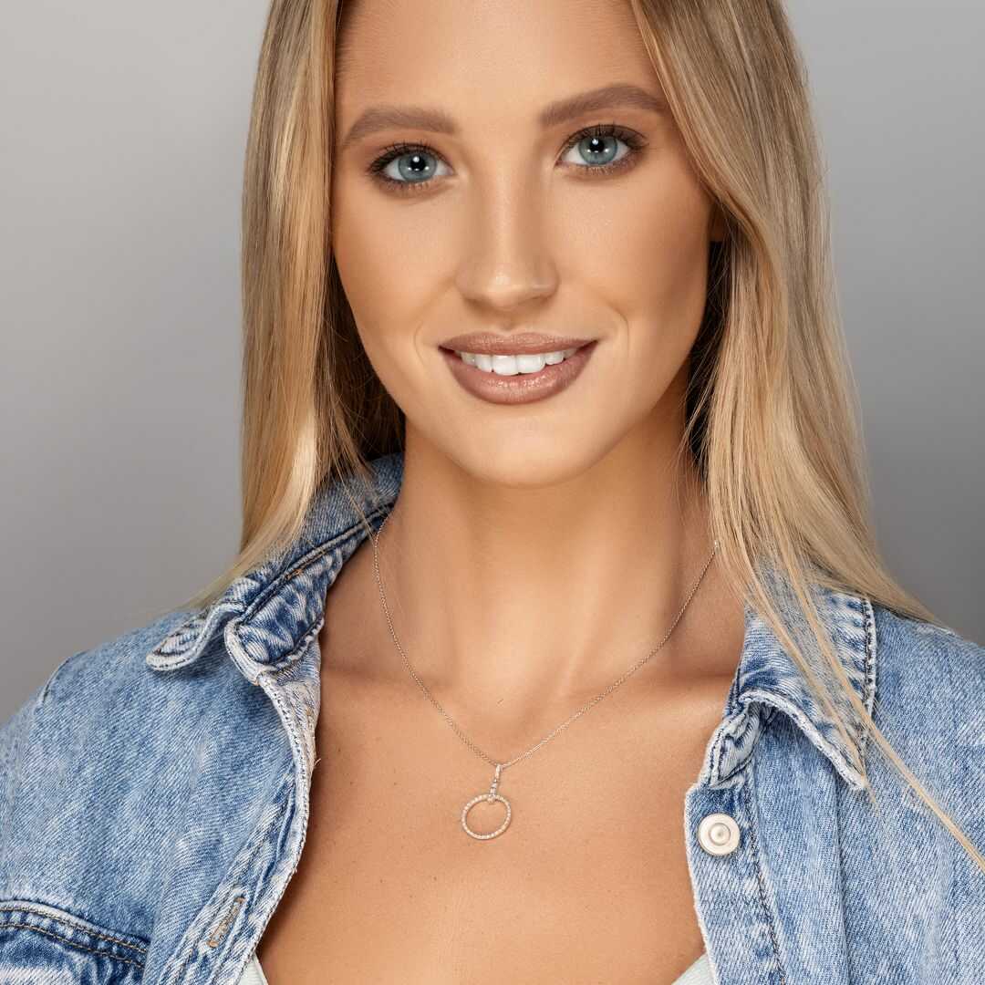 תליון מעגל יהלומים