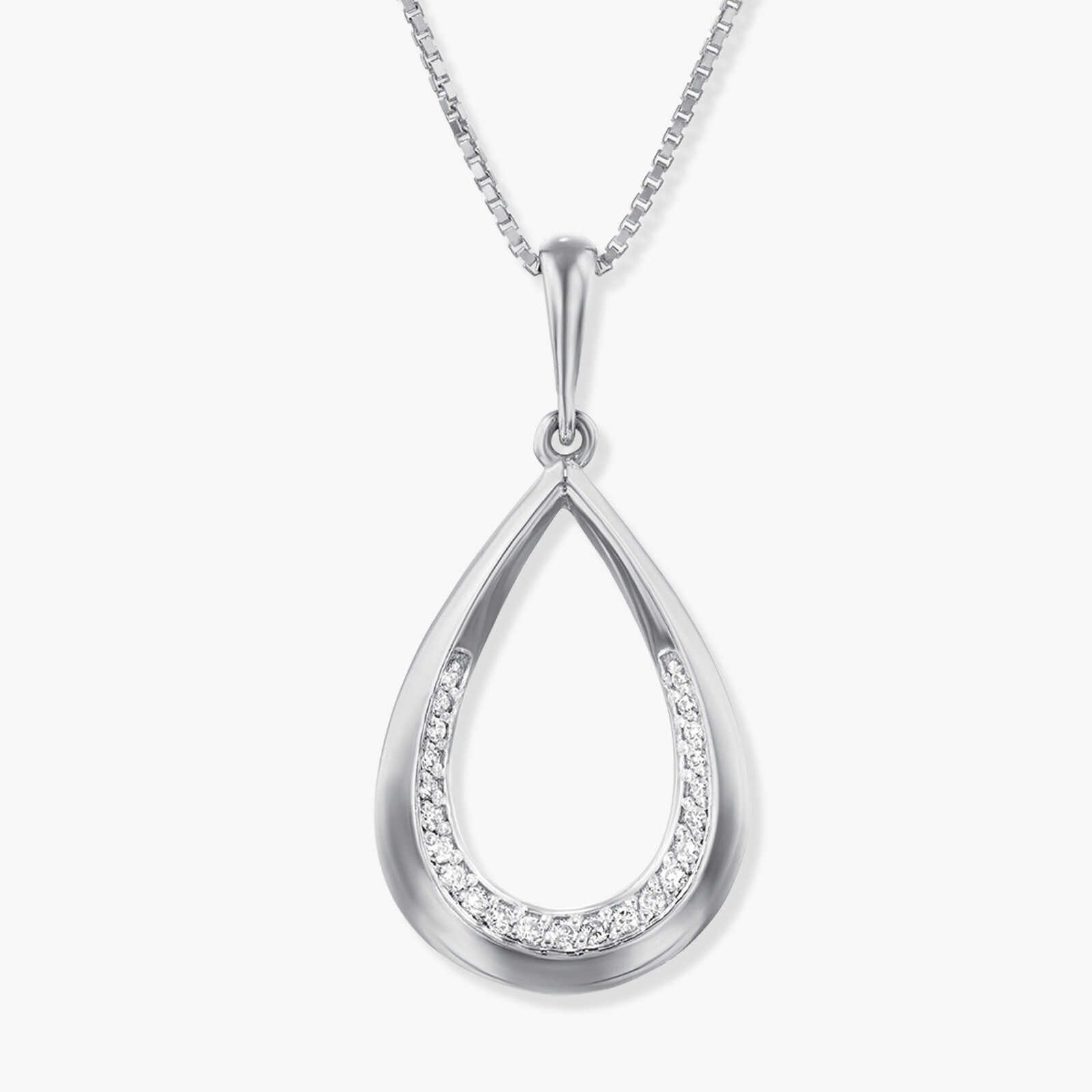 תליון זהב טיפה משובץ יהלומים