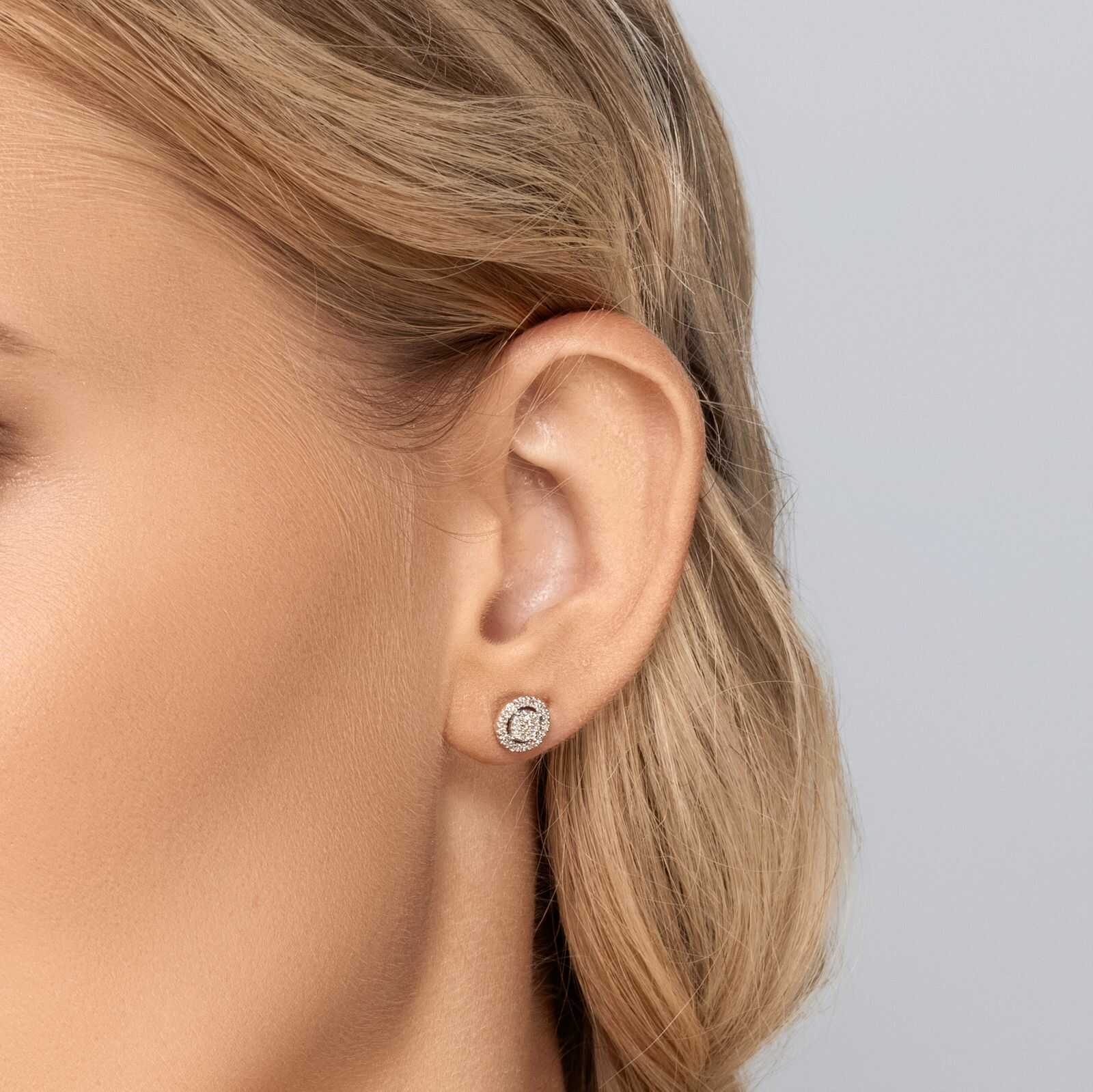 עגילי יהלום קוטר 7 מ"מ