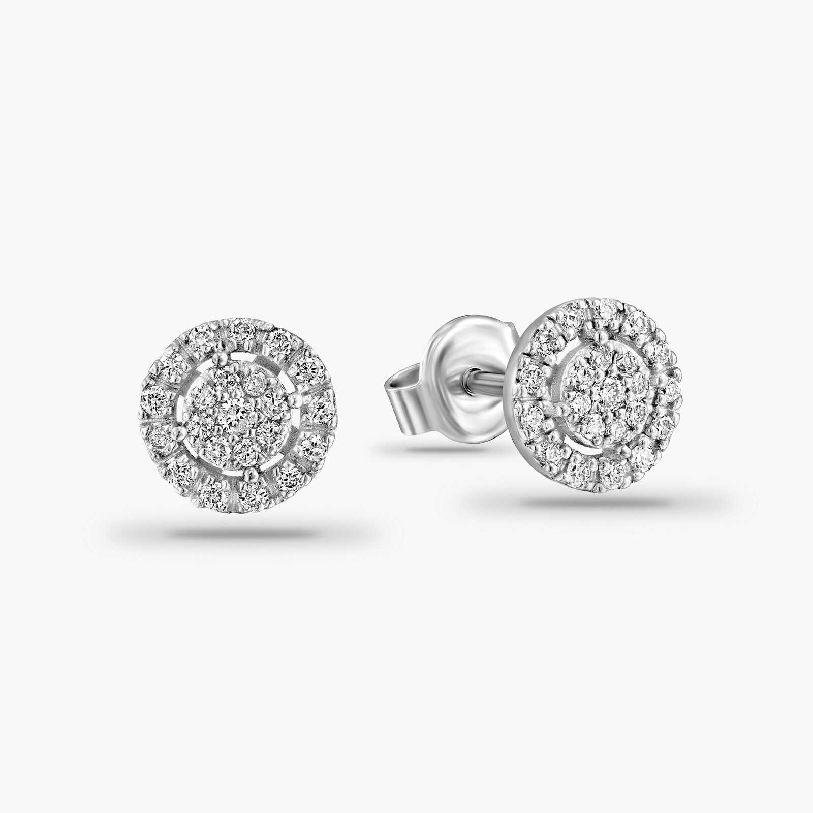 עגילי יהלום קוטר 7 מ"מ