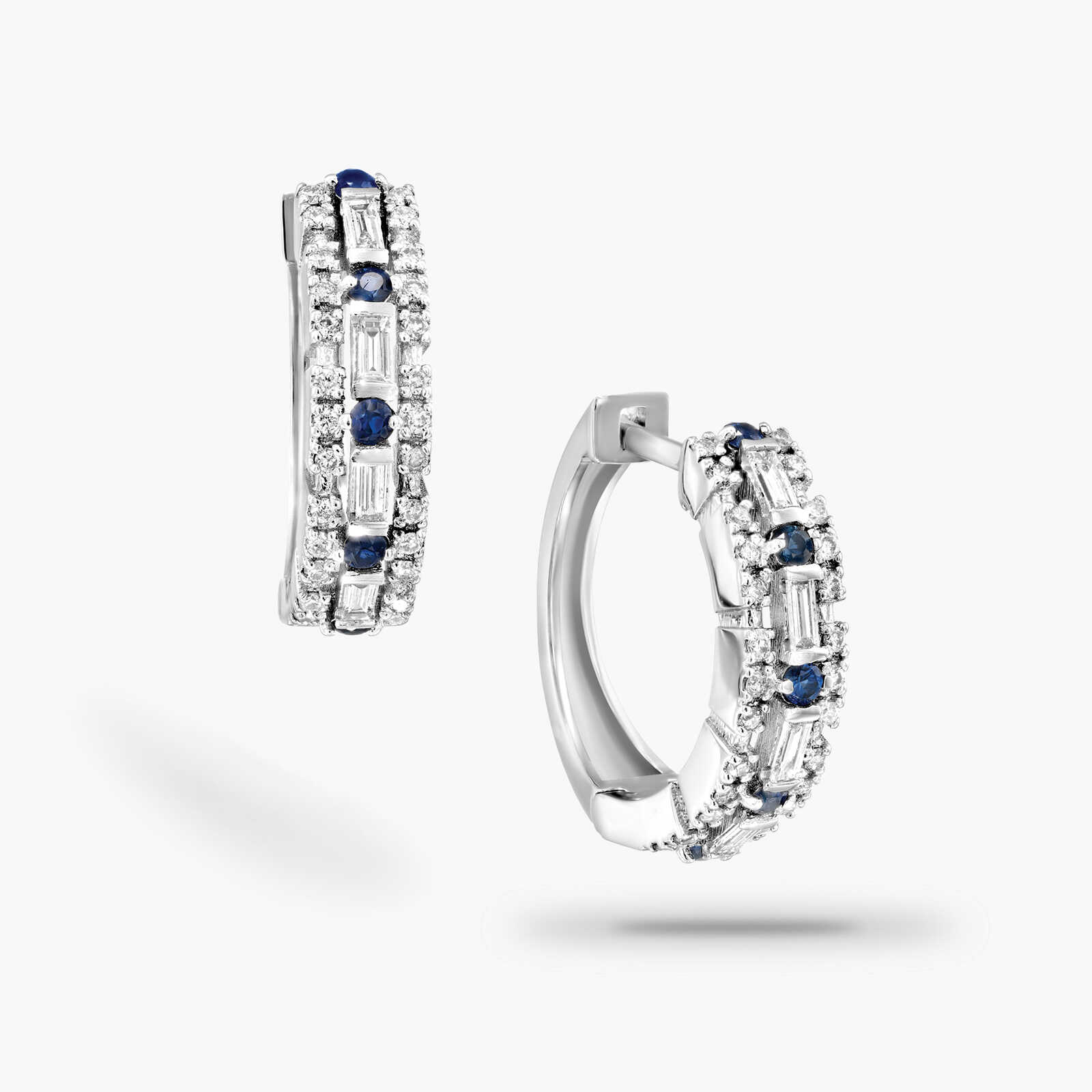 עגילי יהלום וספירים