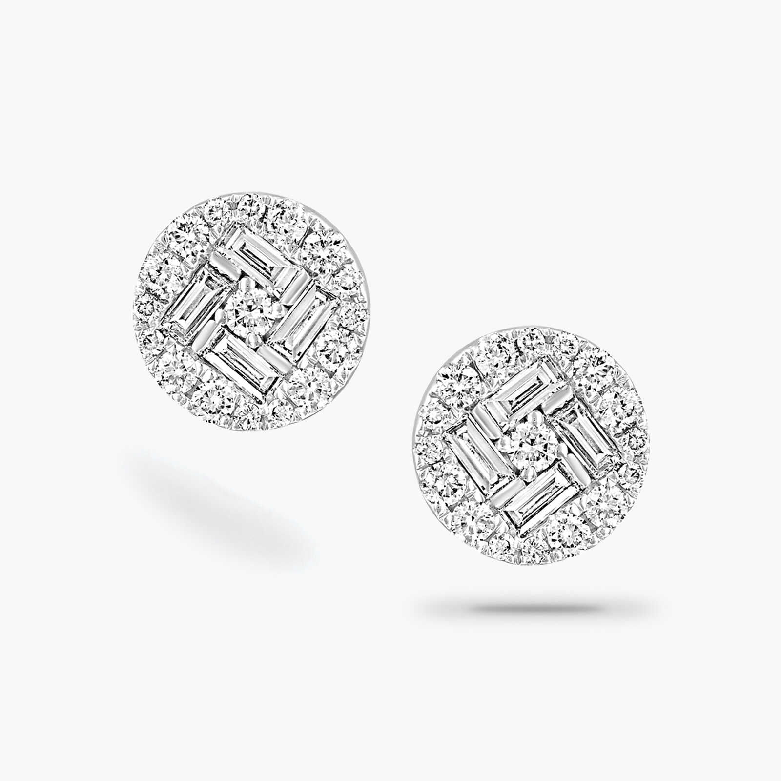 עגילי יהלום - קוטר 7.8 מ"מ