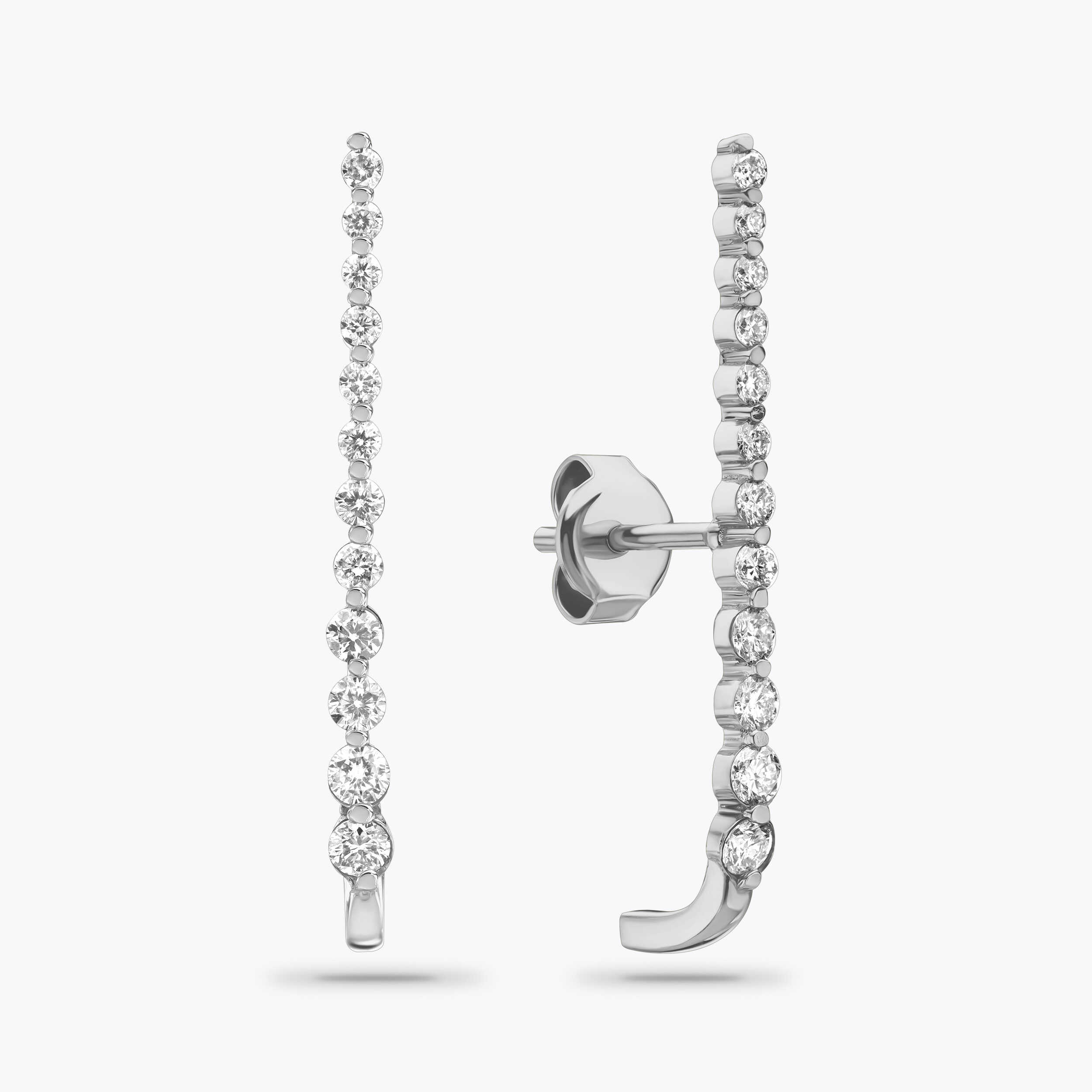 עגילי אוליביה משובצים יהלומים