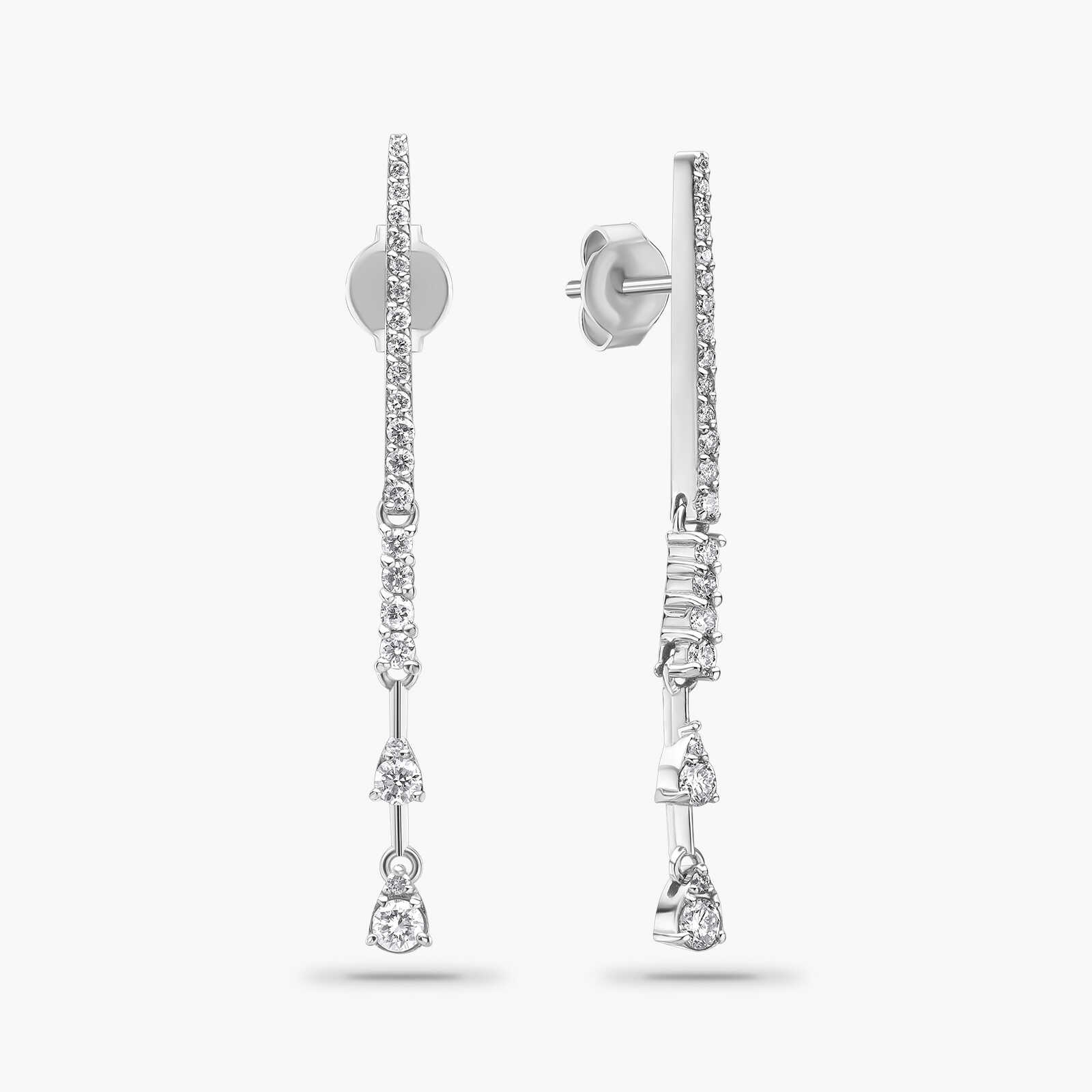 עגילי קמילה משובצים יהלומים