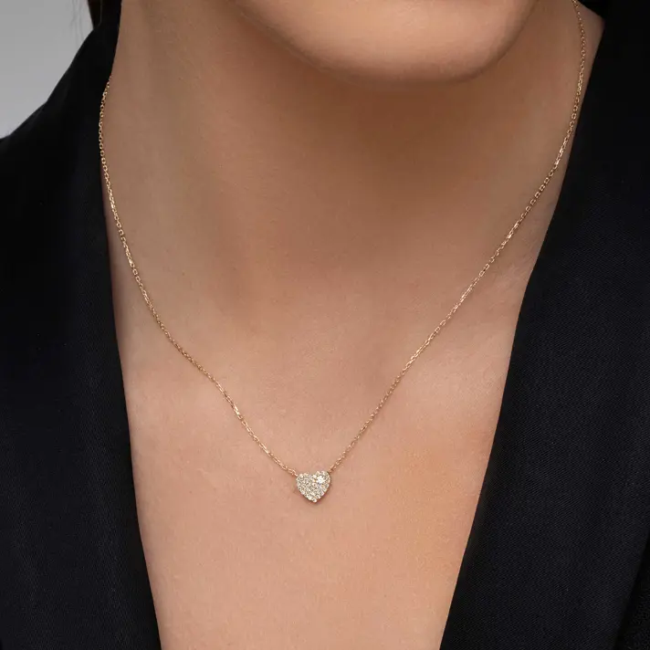 שרשרת AMORE לב יהלומים