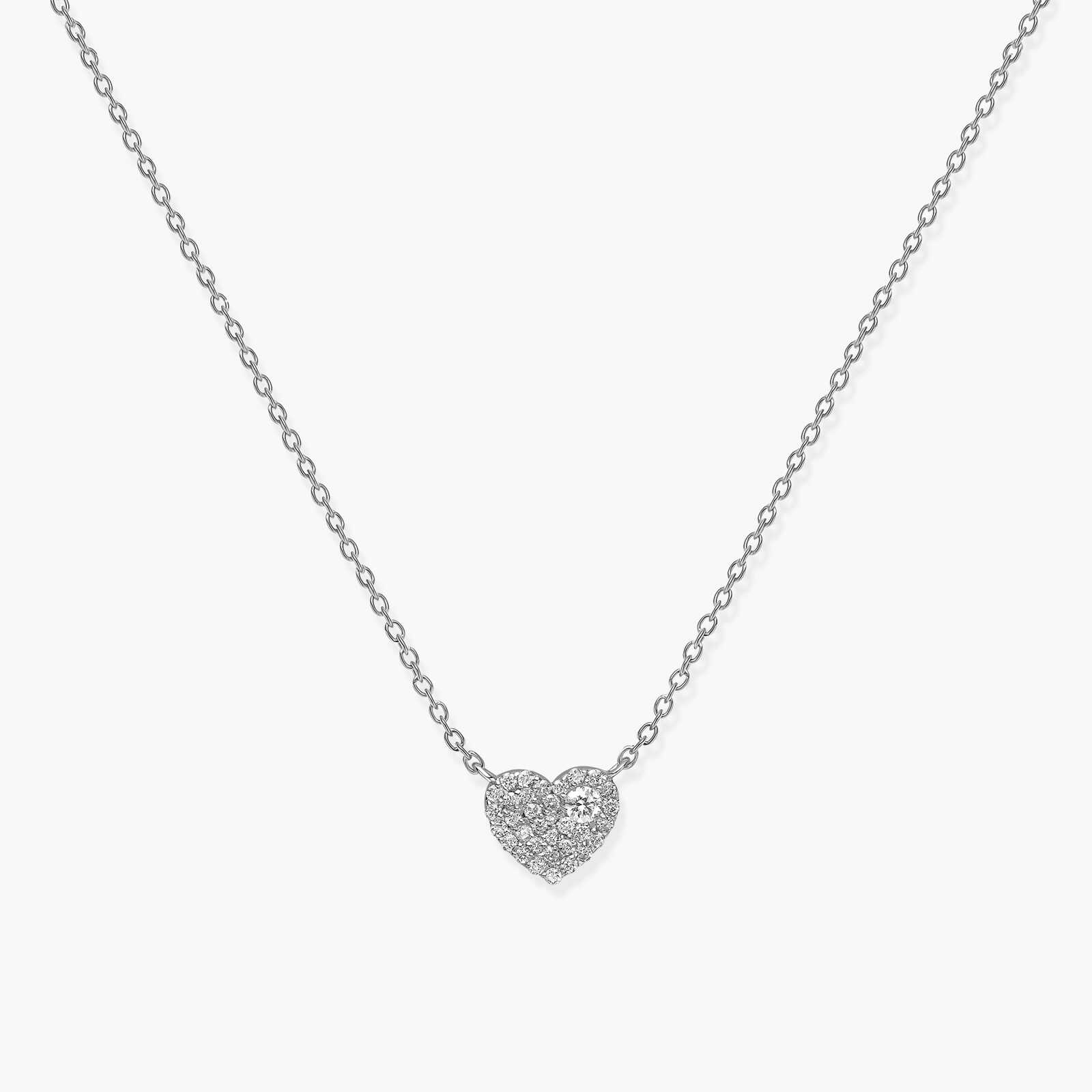 שרשרת AMORE לב יהלומים