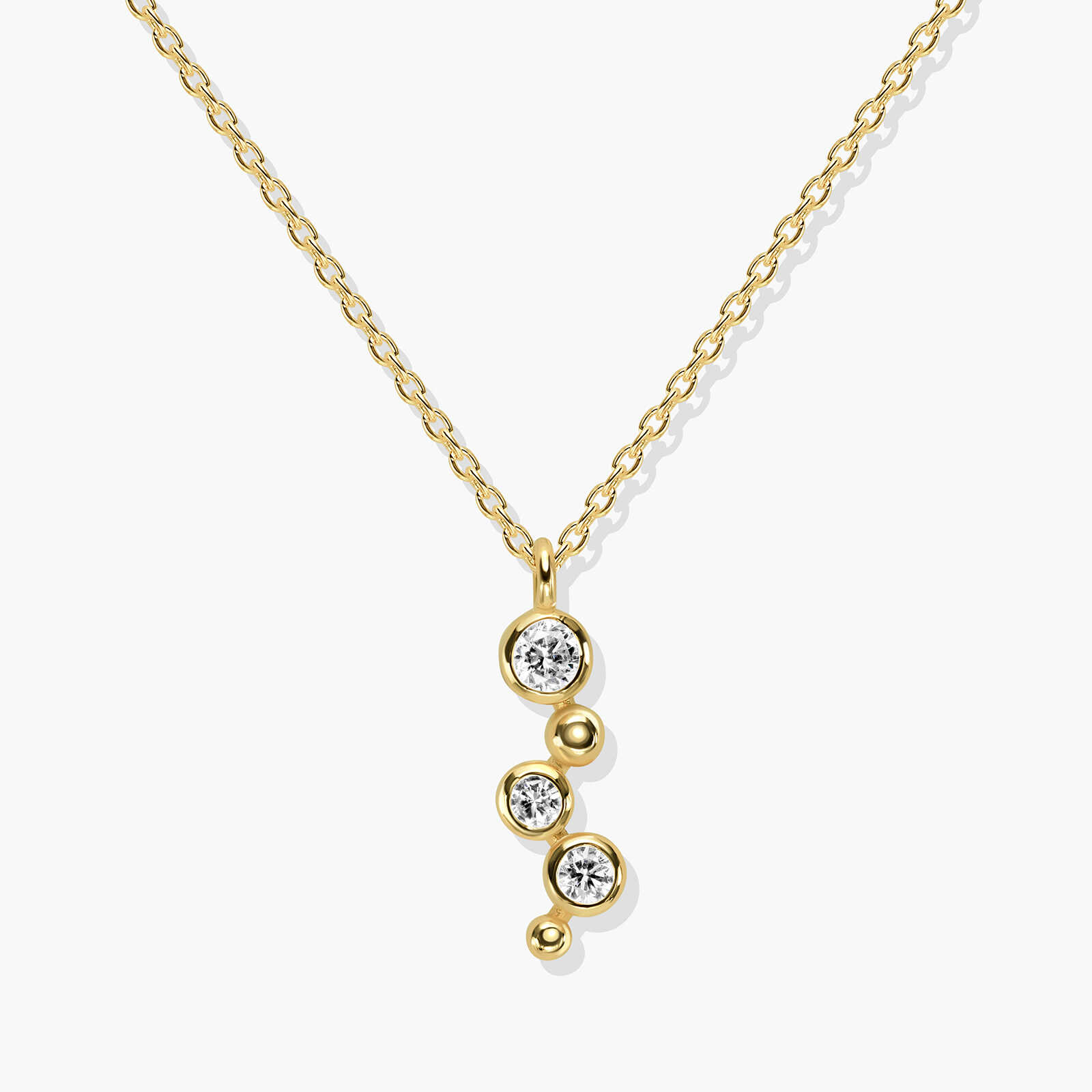 תליון אשכול זהב בשיבוץ יהלומים