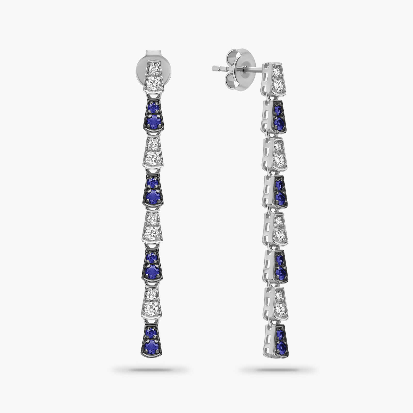 עגילי PARTY בשיבוץ ספירים ויהלומים