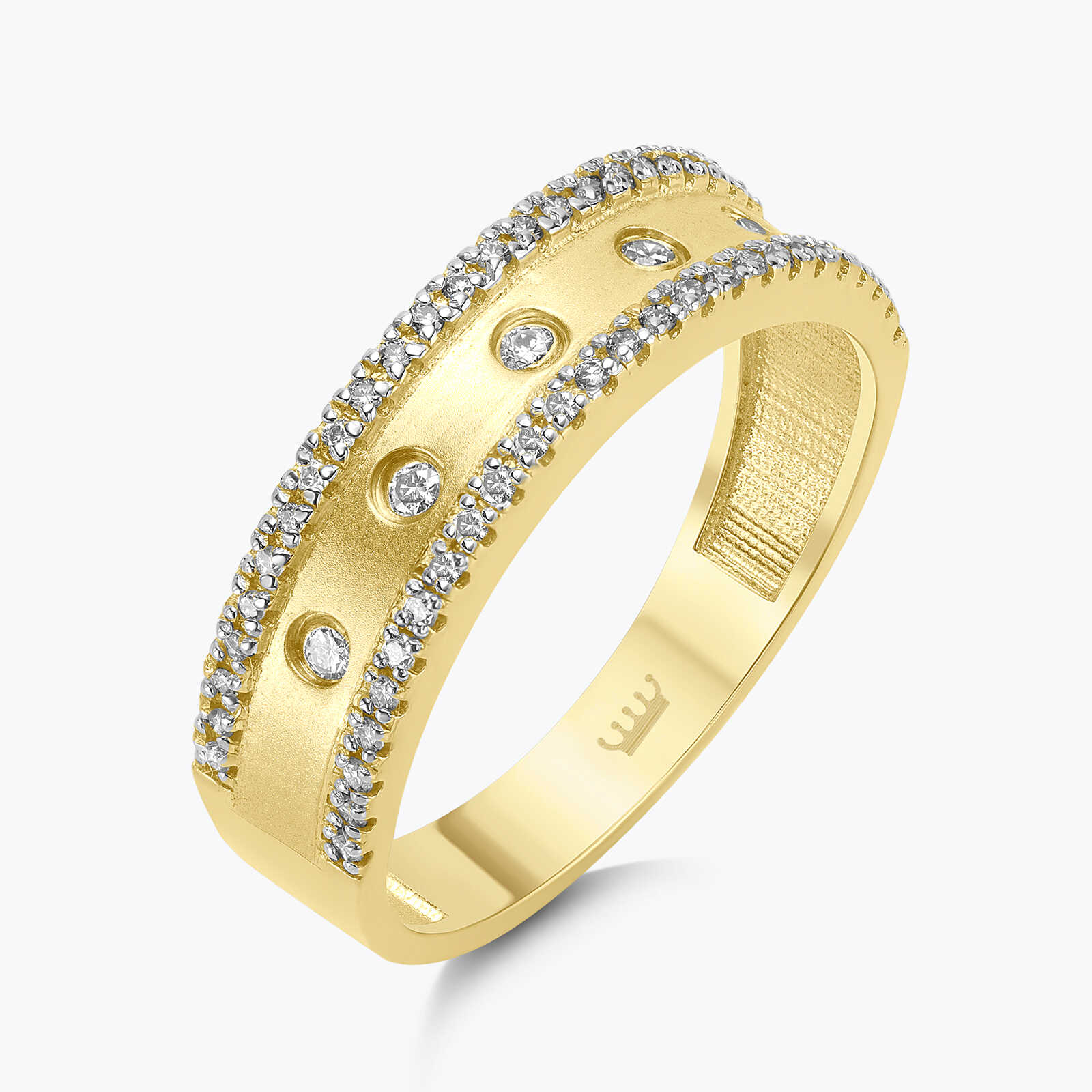 טבעת ג'יין בשיבוץ יהלומים